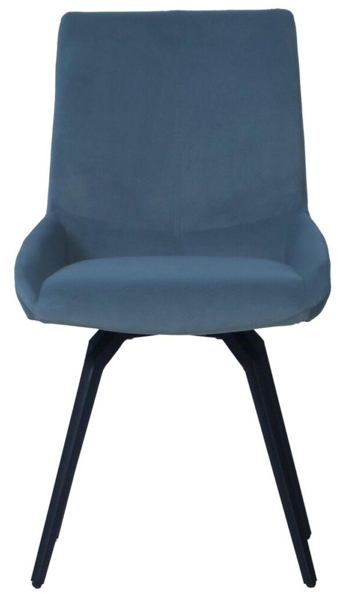 Product photograph of Vernal 4-8 Seater Grey Sintered Stone Extending Dining Set - 4 Malcom Blue Fabric Swivel Chair from Choice Furniture Superstore.