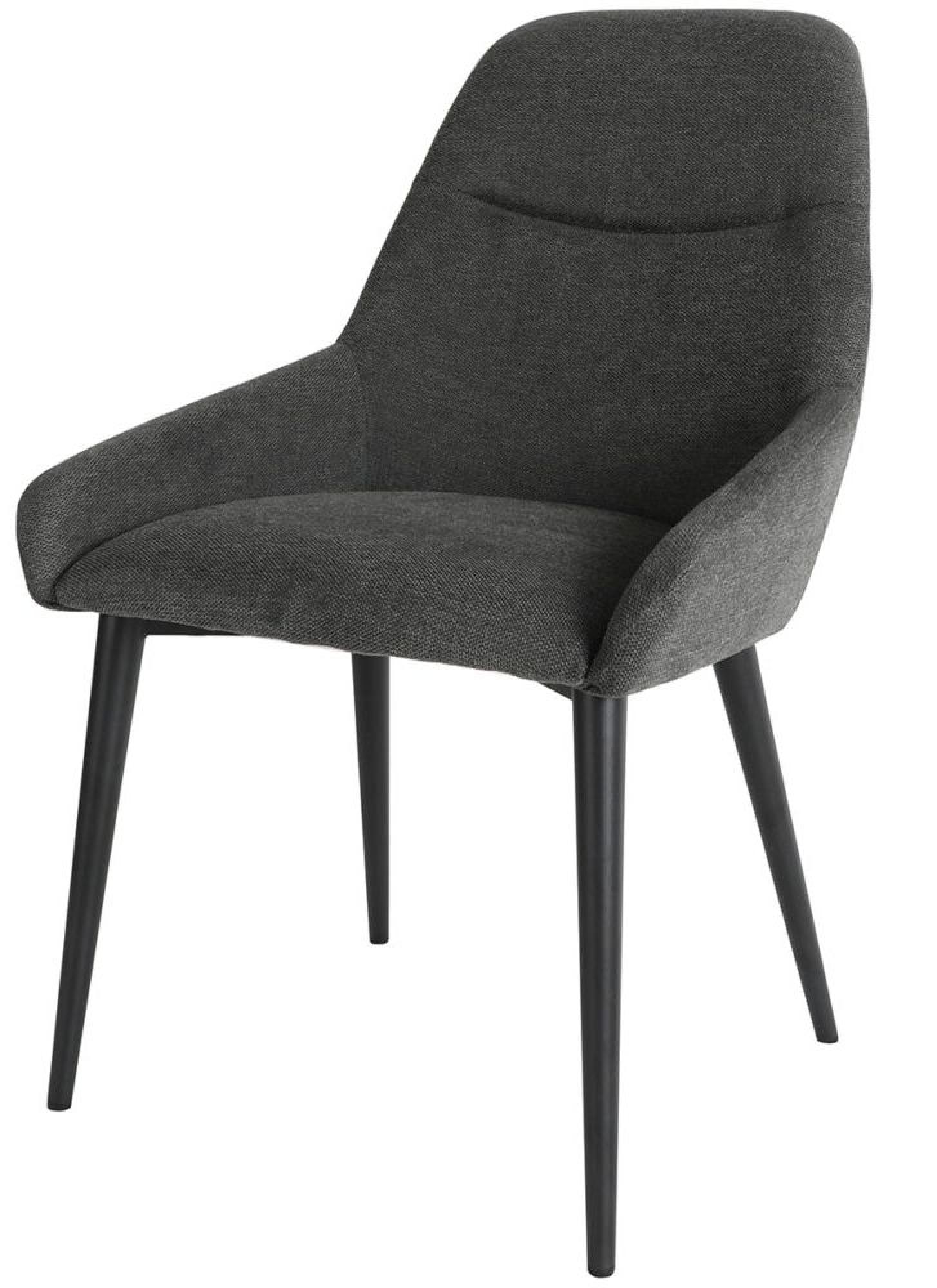 Product photograph of Vernal 4-8 Seater Grey Sintered Stone Extending Dining Set - 4 Claflin Dark Grey Fabric Chair from Choice Furniture Superstore.