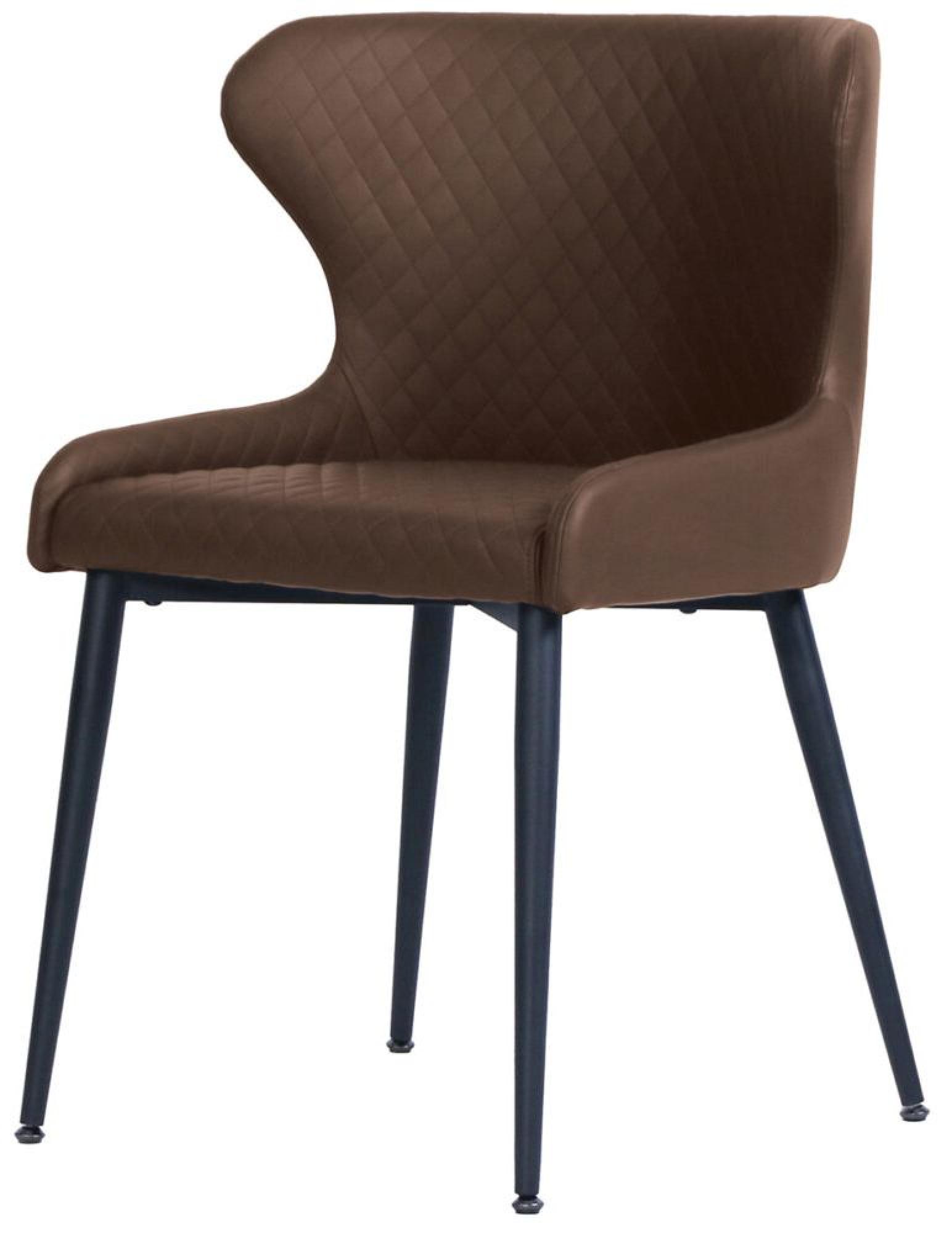 Product photograph of Vernal 4-8 Seater White Sintered Stone Extending Dining Set - 4 Langley Brown Faux Leather Chair from Choice Furniture Superstore.