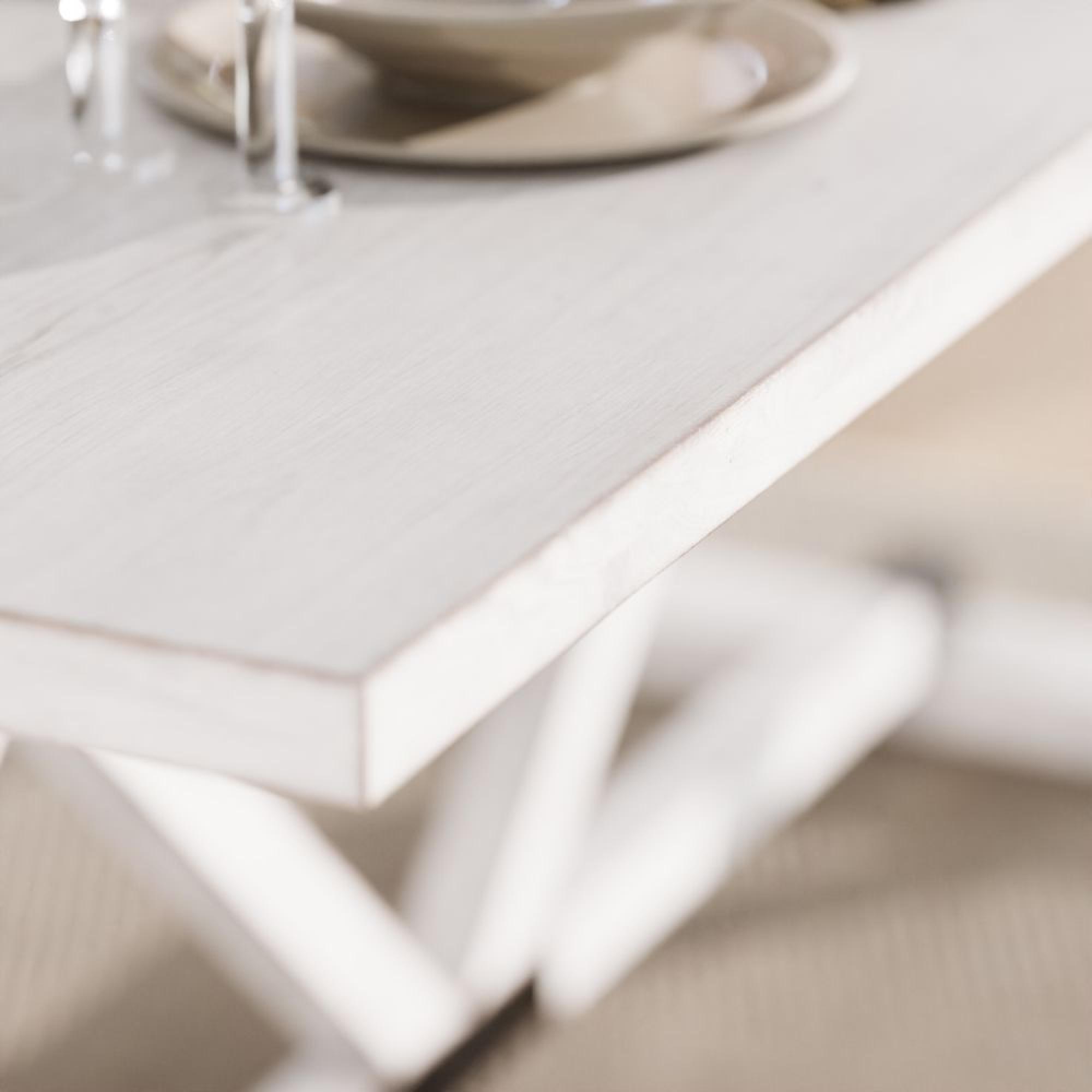 Product photograph of Clearance - Farmhouse White Mango Wood 8 Seater Dining Table - Brand New Item from Choice Furniture Superstore.