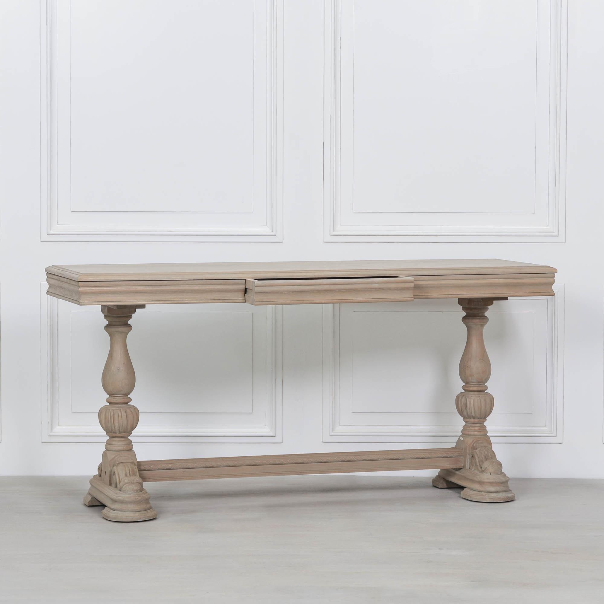 Product photograph of Rustic Wooden 1 Drawer Console Table from Choice Furniture Superstore.