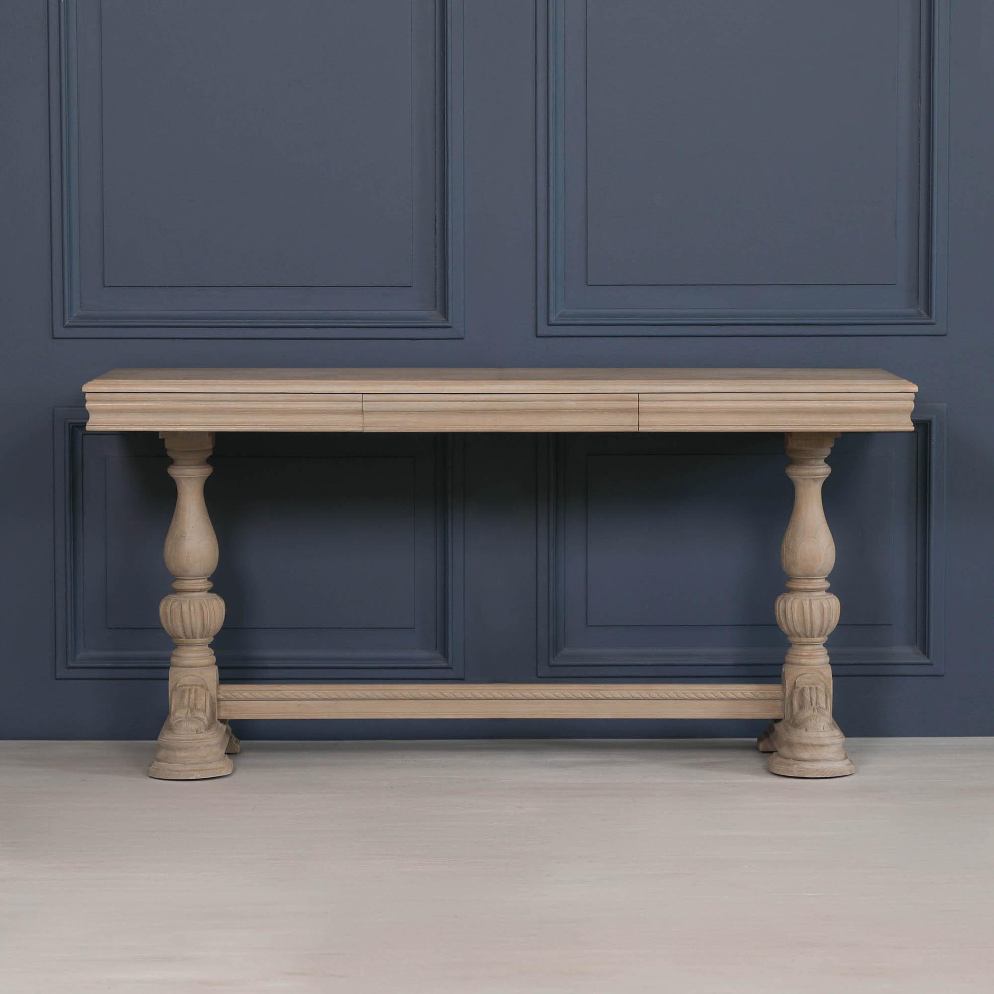 Product photograph of Rustic Wooden 1 Drawer Console Table from Choice Furniture Superstore.