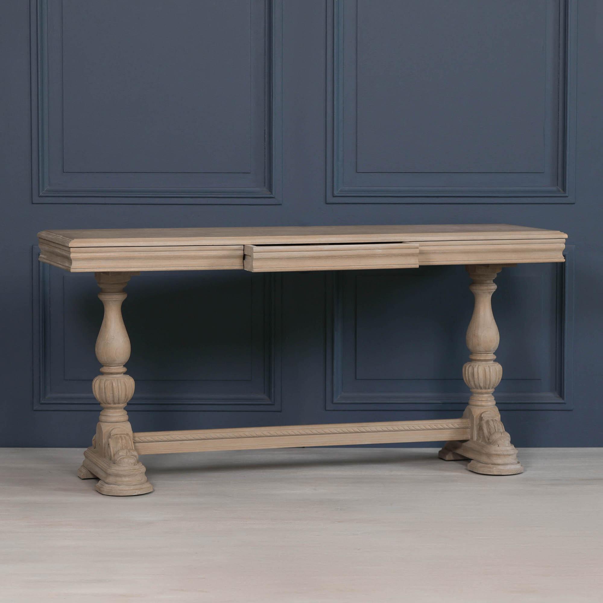 Product photograph of Rustic Wooden 1 Drawer Console Table from Choice Furniture Superstore.