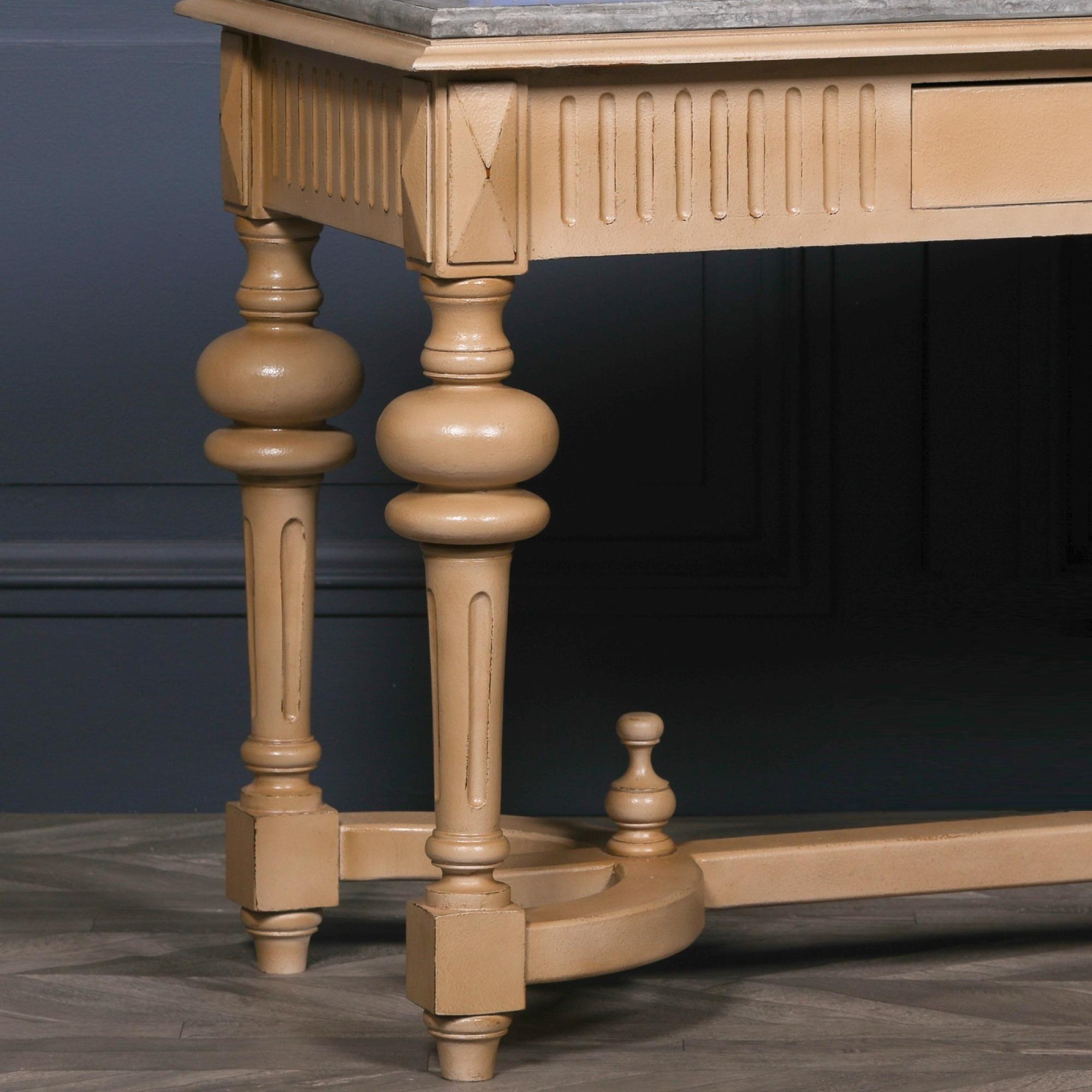 Product photograph of Stone Top Painted 1 Drawer Console Table from Choice Furniture Superstore.