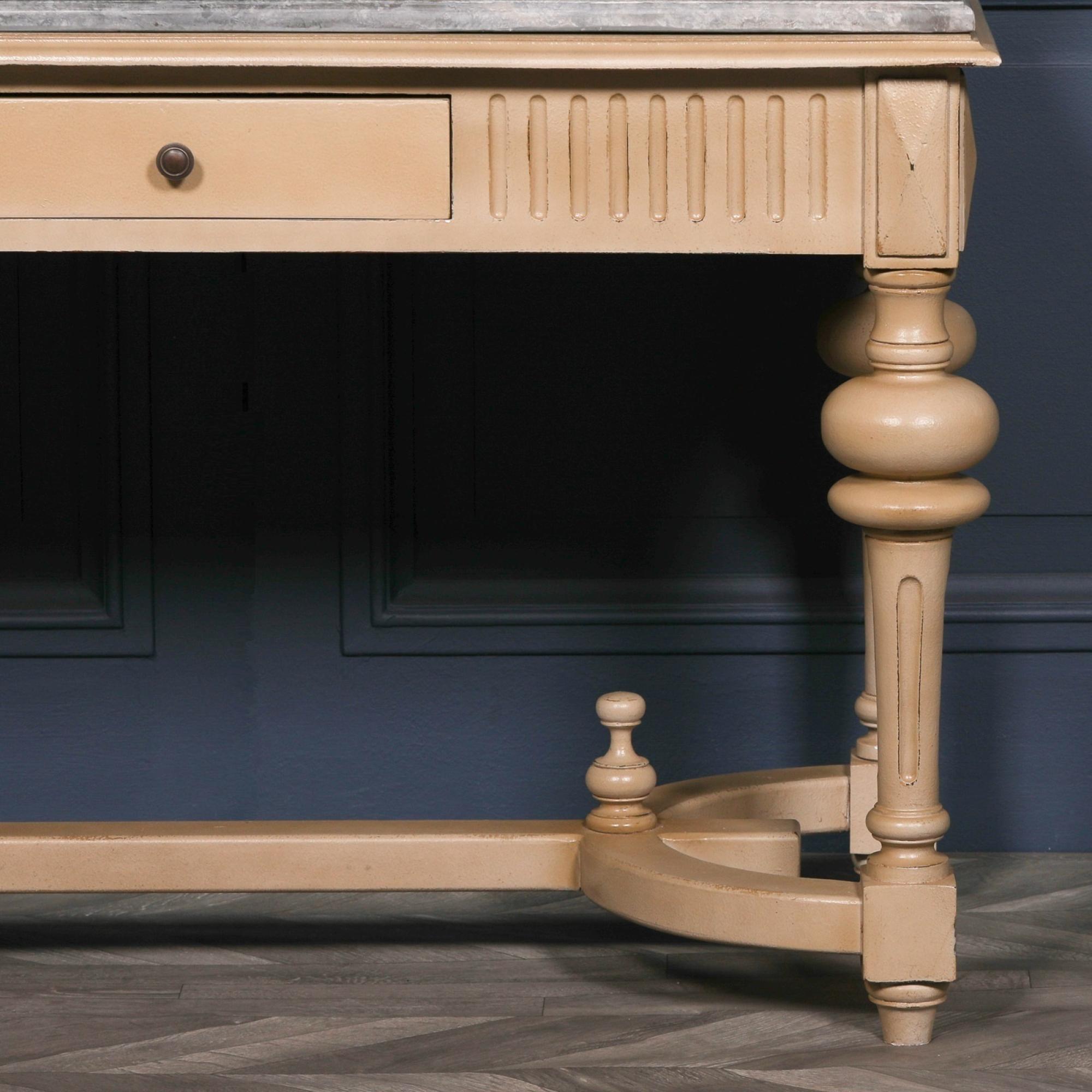 Product photograph of Stone Top Painted 1 Drawer Console Table from Choice Furniture Superstore.