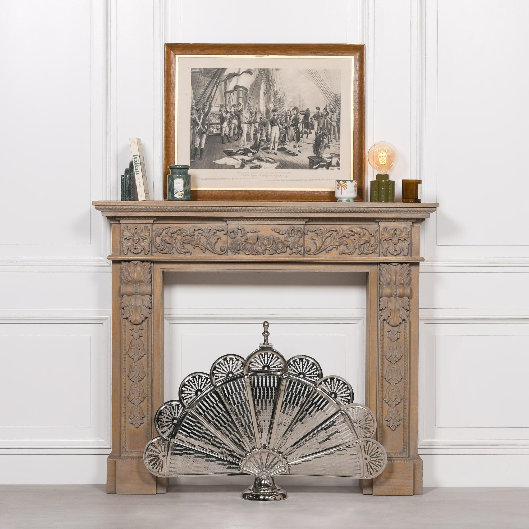 Product photograph of Chrome Folding Fire Screen from Choice Furniture Superstore.