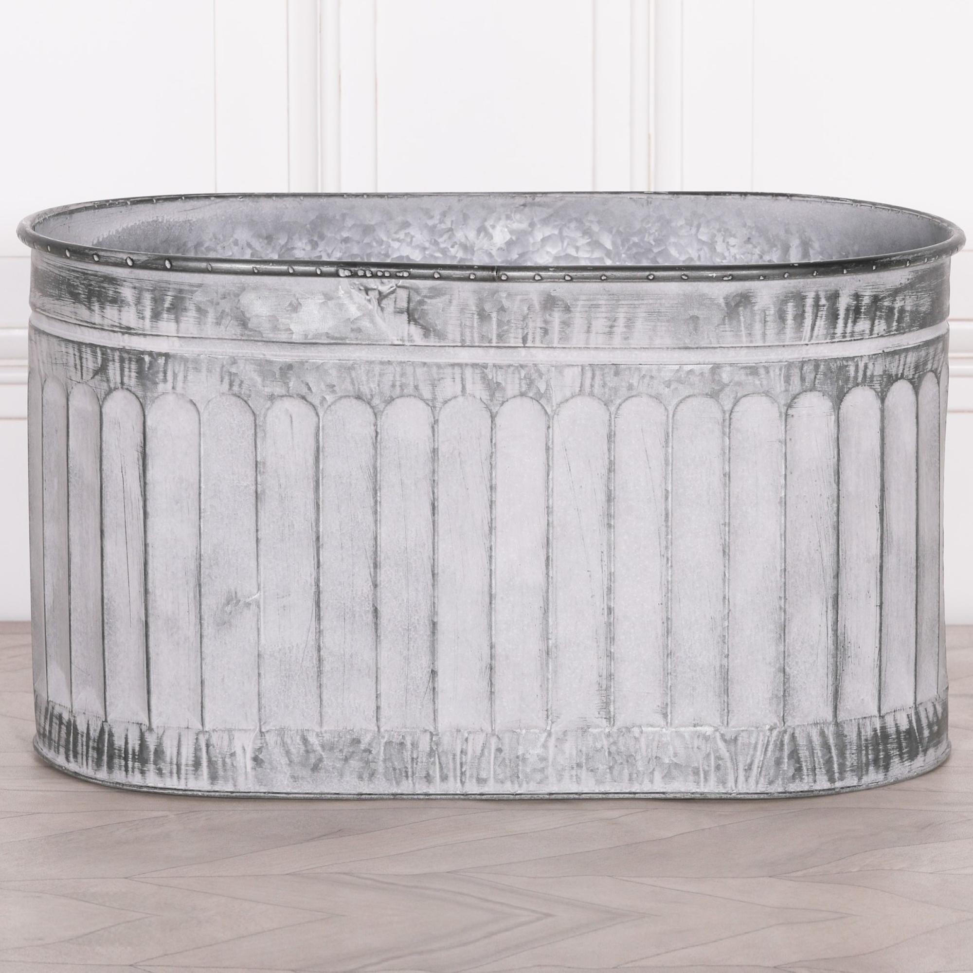 Product photograph of Arched Pattern Metal Large Planter from Choice Furniture Superstore.