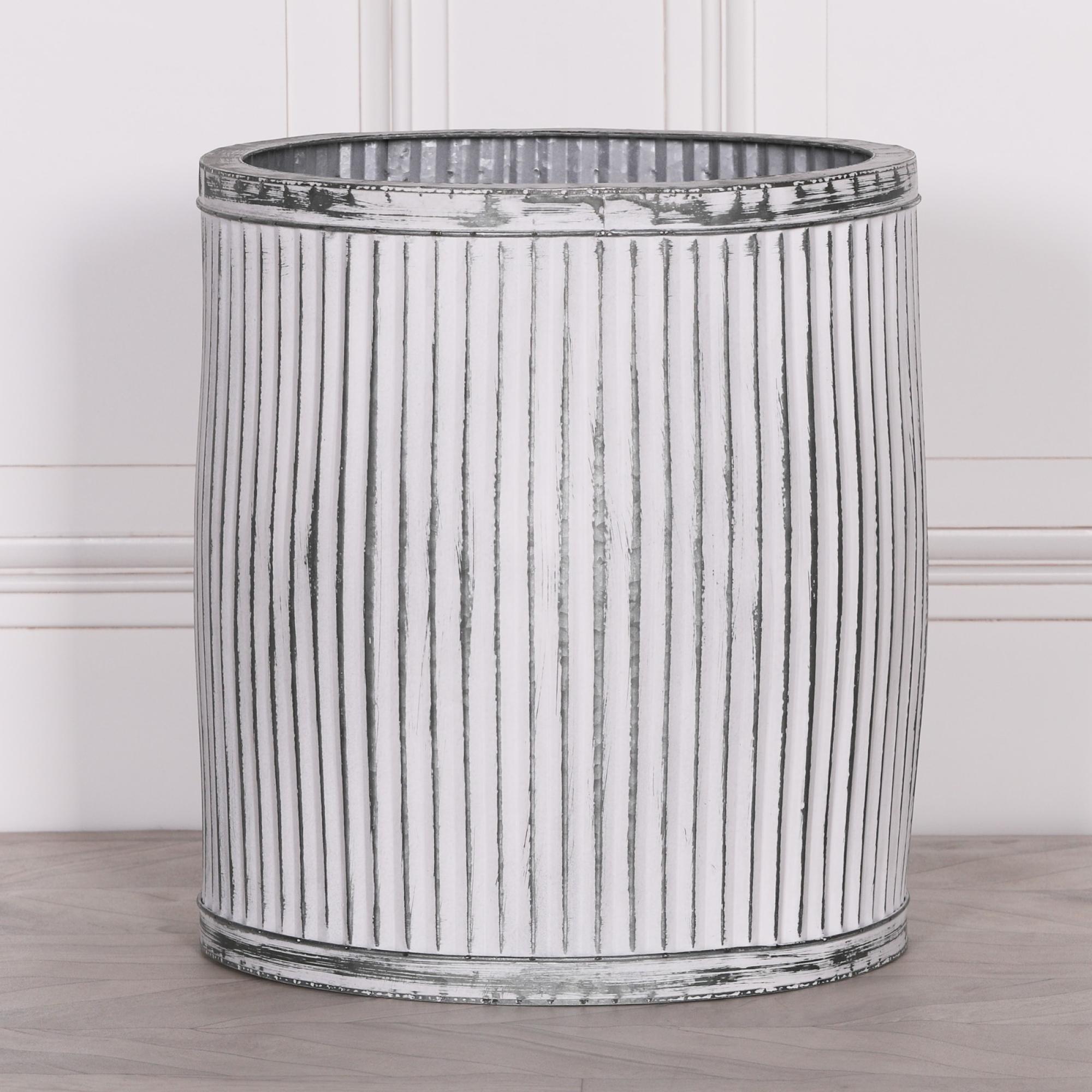 Product photograph of Cardiff Round Tub Metal Large Planter from Choice Furniture Superstore.