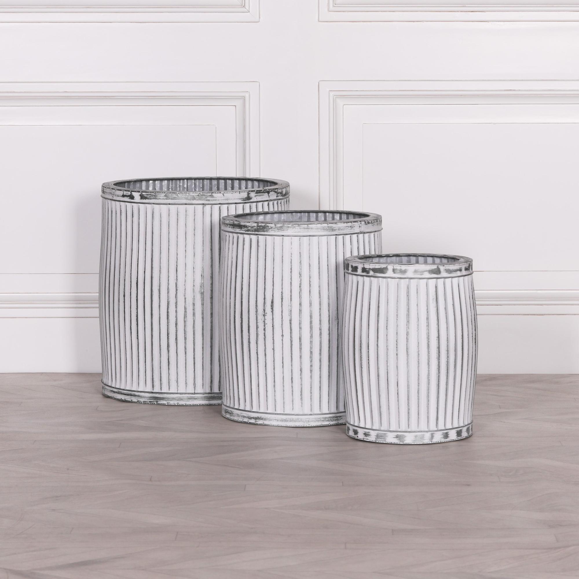 Product photograph of Cardiff Round Tub Metal Large Planter from Choice Furniture Superstore.