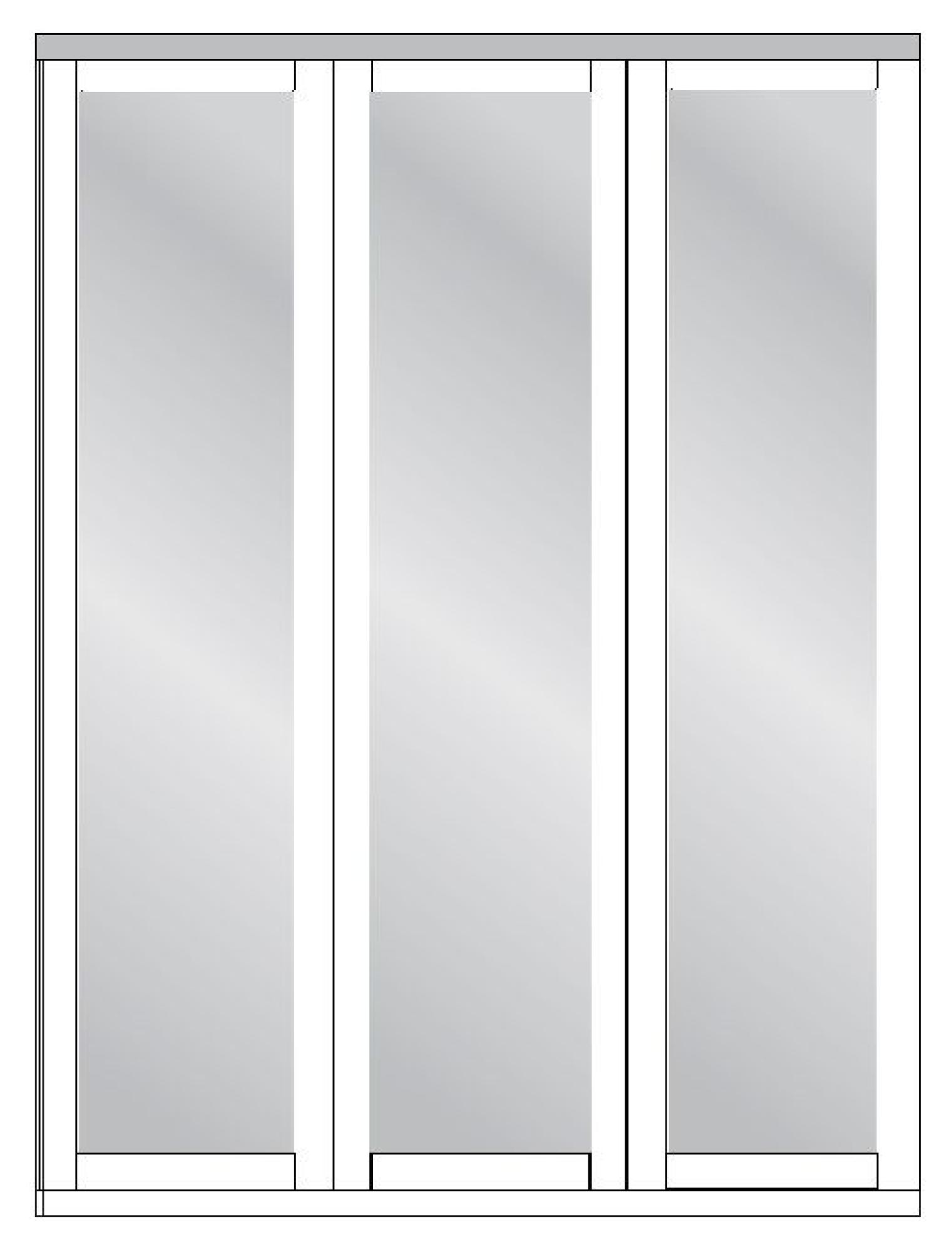 Product photograph of Wiemann Suffolk 150cm White 3 Door Mirrored Wardrobe from Choice Furniture Superstore.