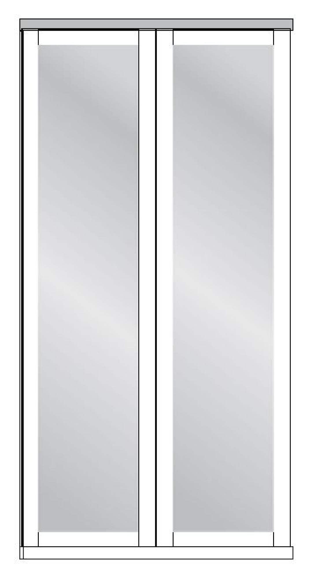 Product photograph of Wiemann Suffolk 100cm Pebble Grey 2 Door Mirror Wardrobe from Choice Furniture Superstore.