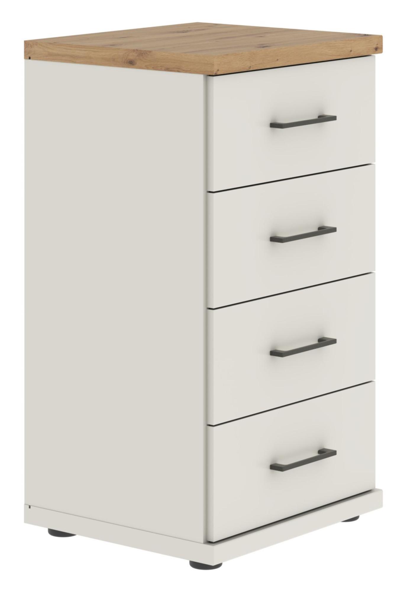 Product photograph of Wiemann Suffolk 4 Drawer Narrow Chest In White from Choice Furniture Superstore.