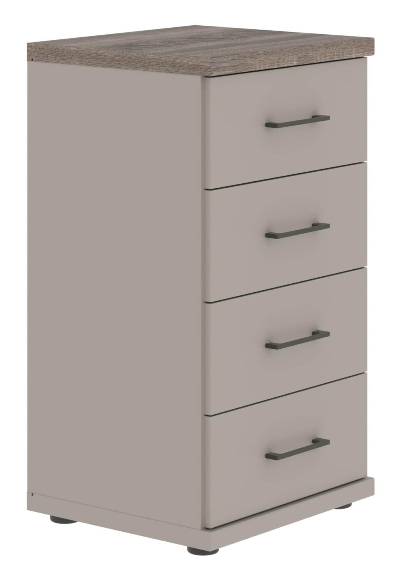 Product photograph of Wiemann Suffolk 4 Drawer Narrow Chest In Pebble Grey from Choice Furniture Superstore.