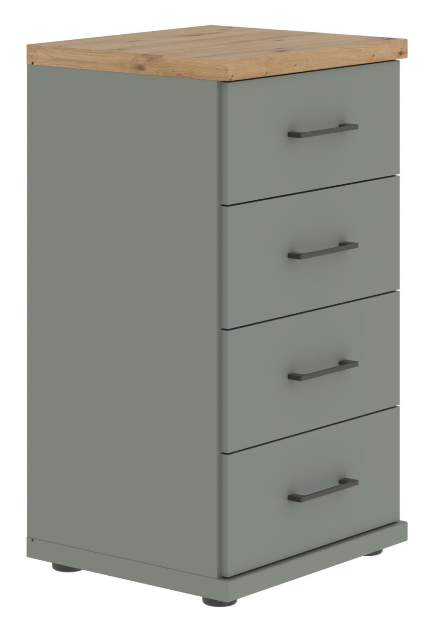 Product photograph of Wiemann Suffolk 4 Drawer Narrow Chest In Sage Green from Choice Furniture Superstore.