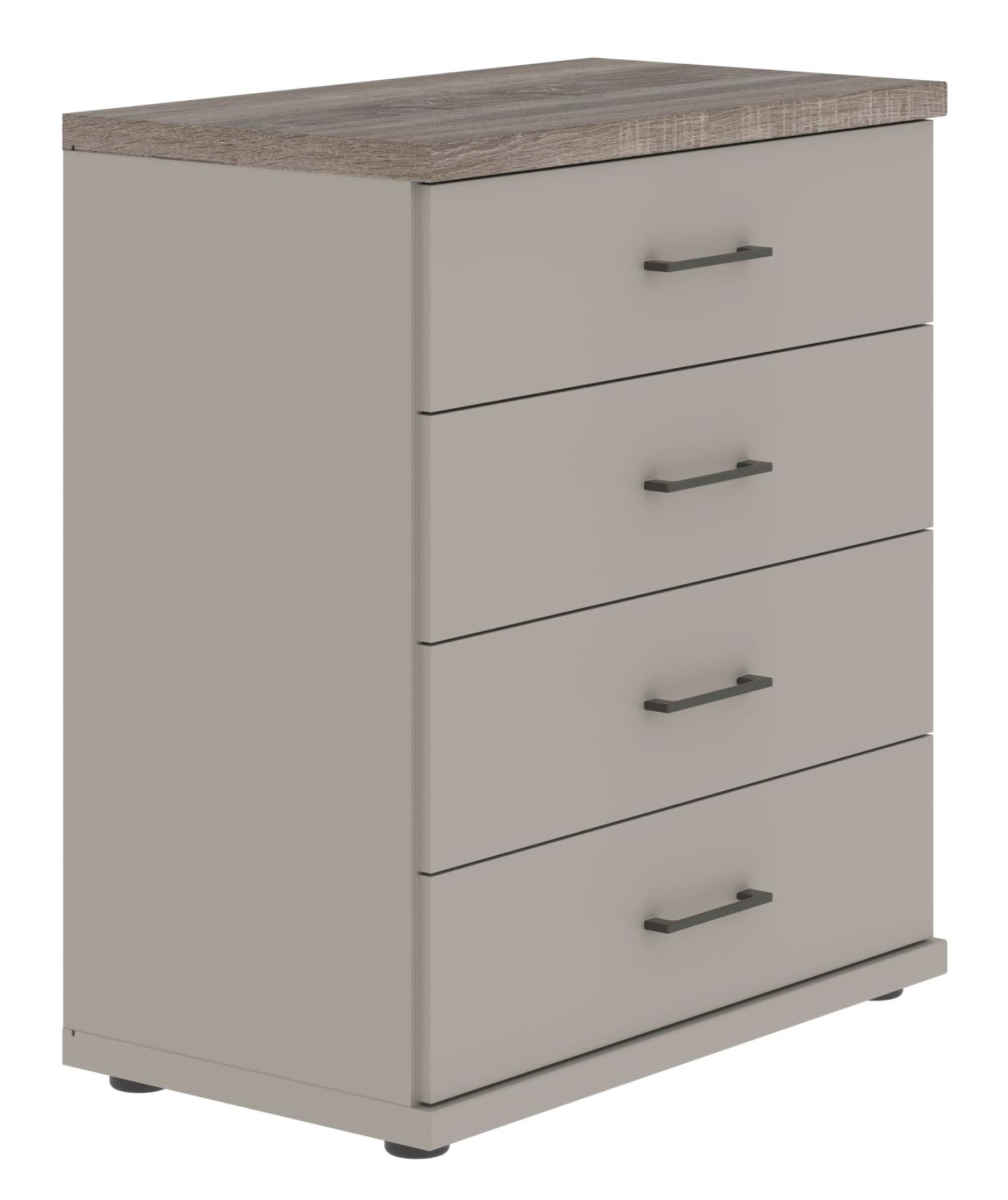Product photograph of Wiemann Suffolk 4 Drawer Chest In Pebble Grey from Choice Furniture Superstore.