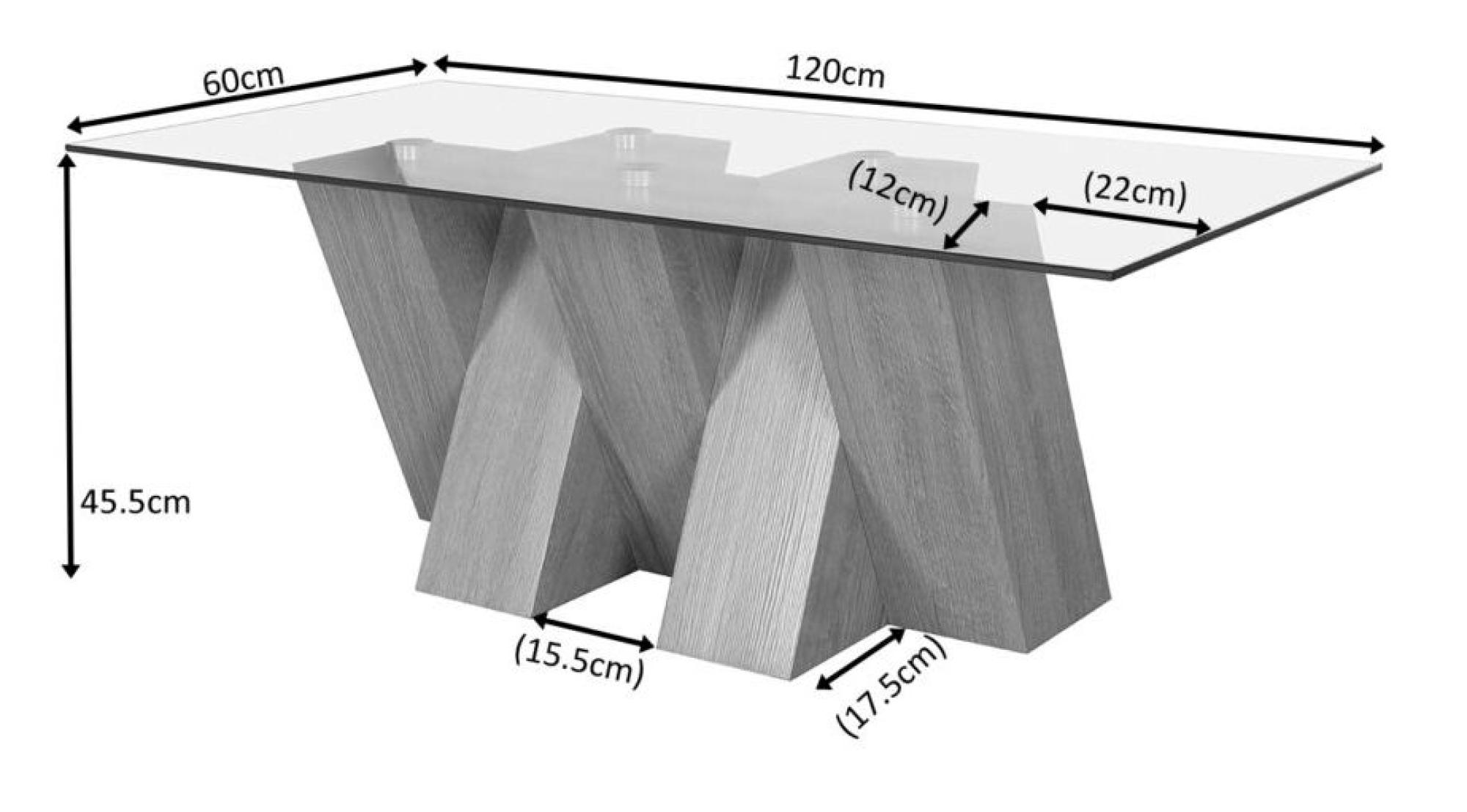 Product photograph of Newton Smoked Glass And Oak Effect Coffee Table from Choice Furniture Superstore.