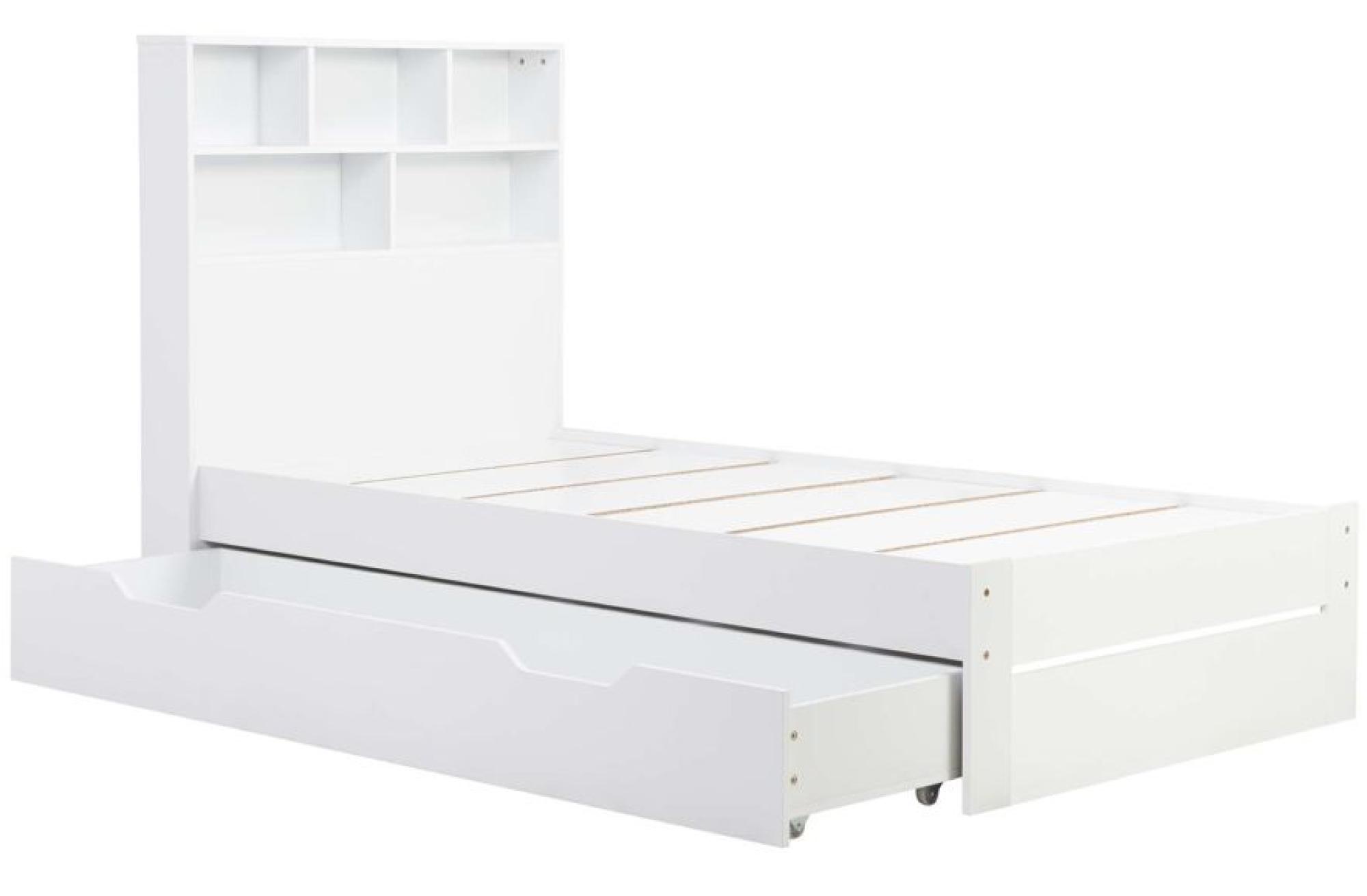 Product photograph of Alfie White Storage Bed - Sizes Available from Choice Furniture Superstore.