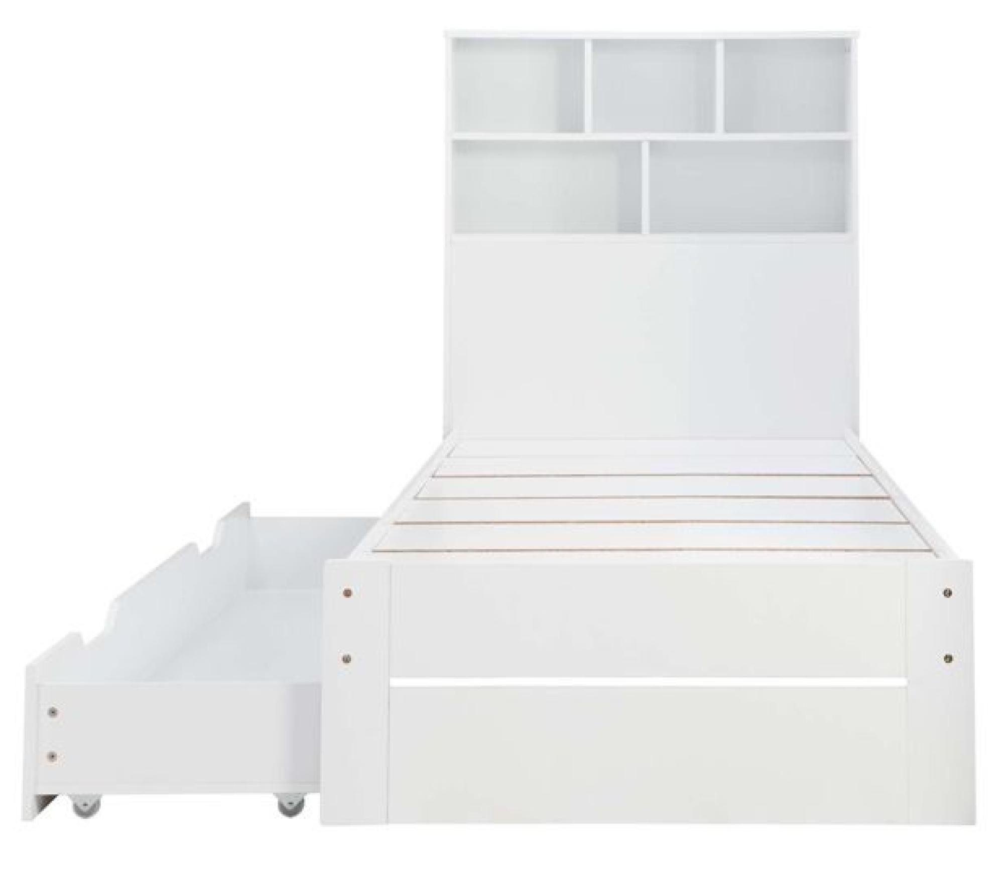 Product photograph of Alfie White Storage Bed - Sizes Available from Choice Furniture Superstore.