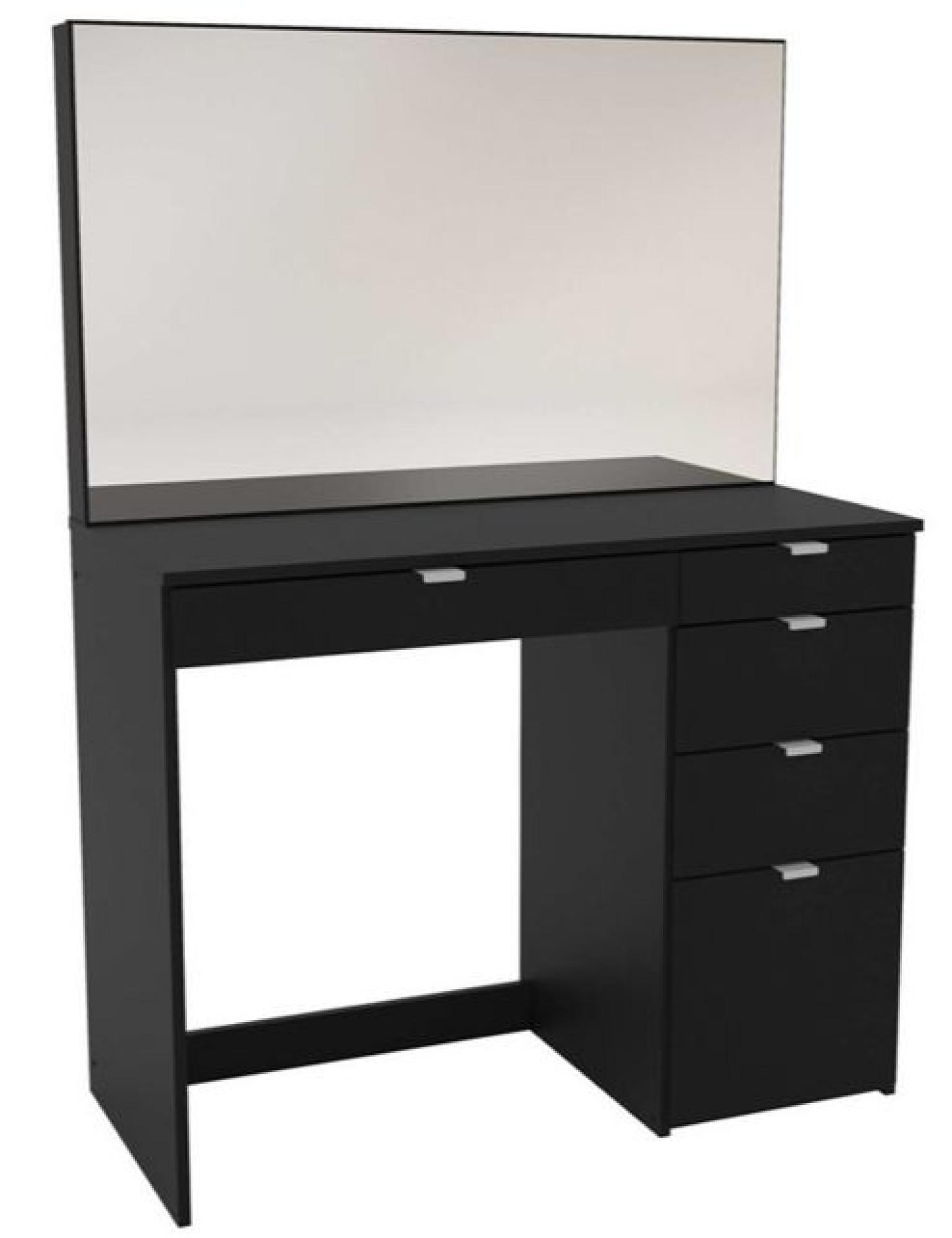 Product photograph of Ava Black 5 Drawer Dressing Table from Choice Furniture Superstore.