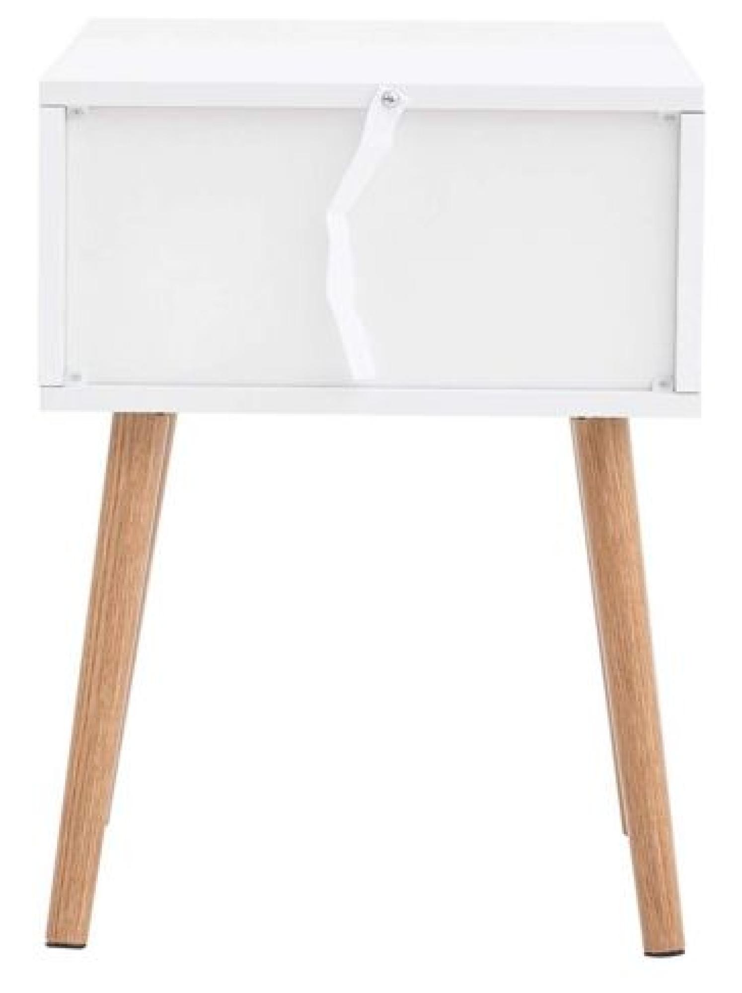 Product photograph of Croxley White And Rattan Bedside Table - 1 Drawer from Choice Furniture Superstore.