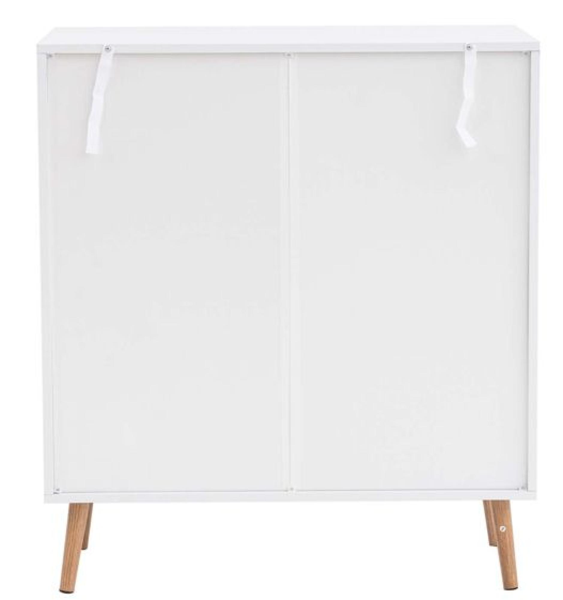 Product photograph of Croxley White And Rattan 5 Drawer Chest from Choice Furniture Superstore.