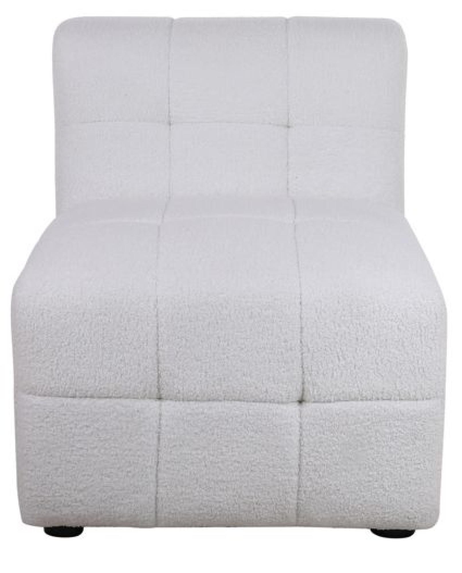 Product photograph of Milo White Boucle Fabric 3 Seater Sofa With Ottoman Footstool from Choice Furniture Superstore.