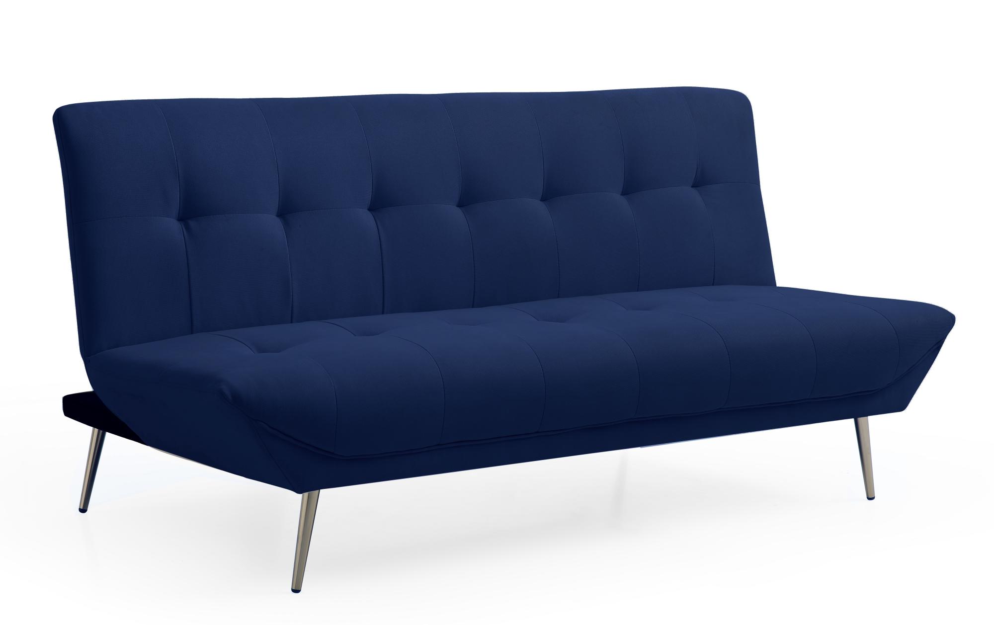 Product photograph of Limelight Astrid Navy Blue Fabric 2 Seater Click Clack Sofa Bed from Choice Furniture Superstore.