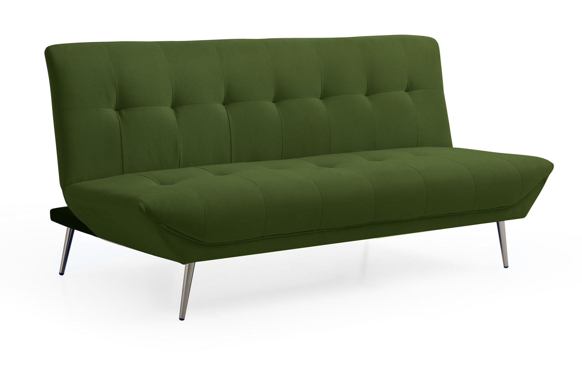 Product photograph of Limelight Astrid Olive Green Fabric 2 Seater Click Clack Sofa Bed from Choice Furniture Superstore.