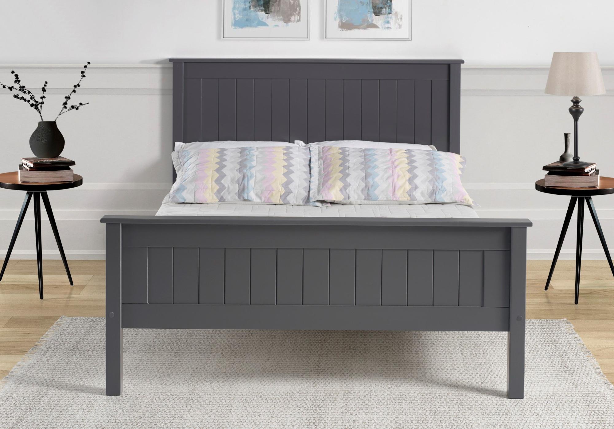 Product photograph of Limelight Taurus Dark Grey High Footend Wooden Bed - Sizes Available from Choice Furniture Superstore.