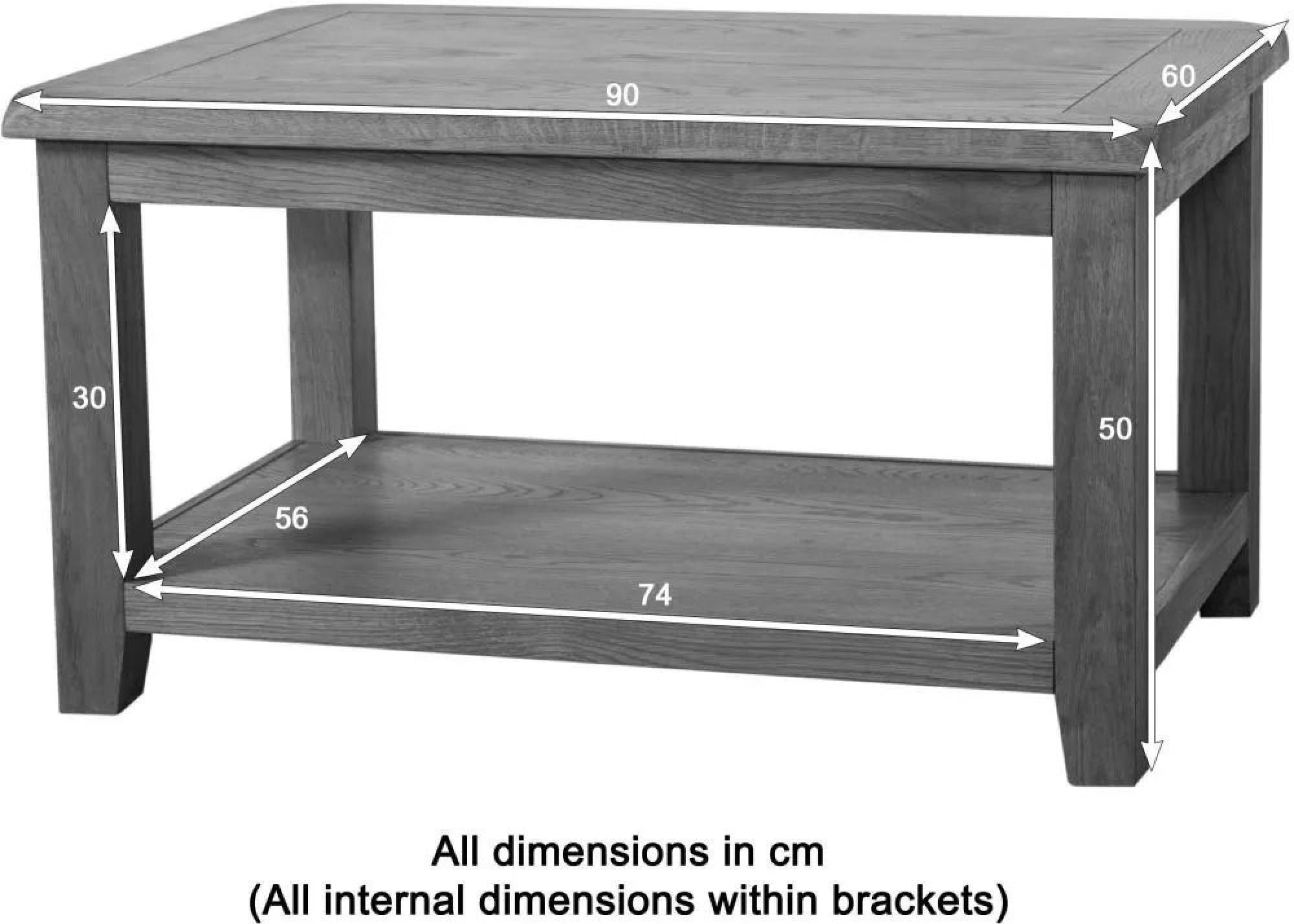 Product photograph of Clearance - Dorset Oak Coffee Table - Fss15669 from Choice Furniture Superstore.