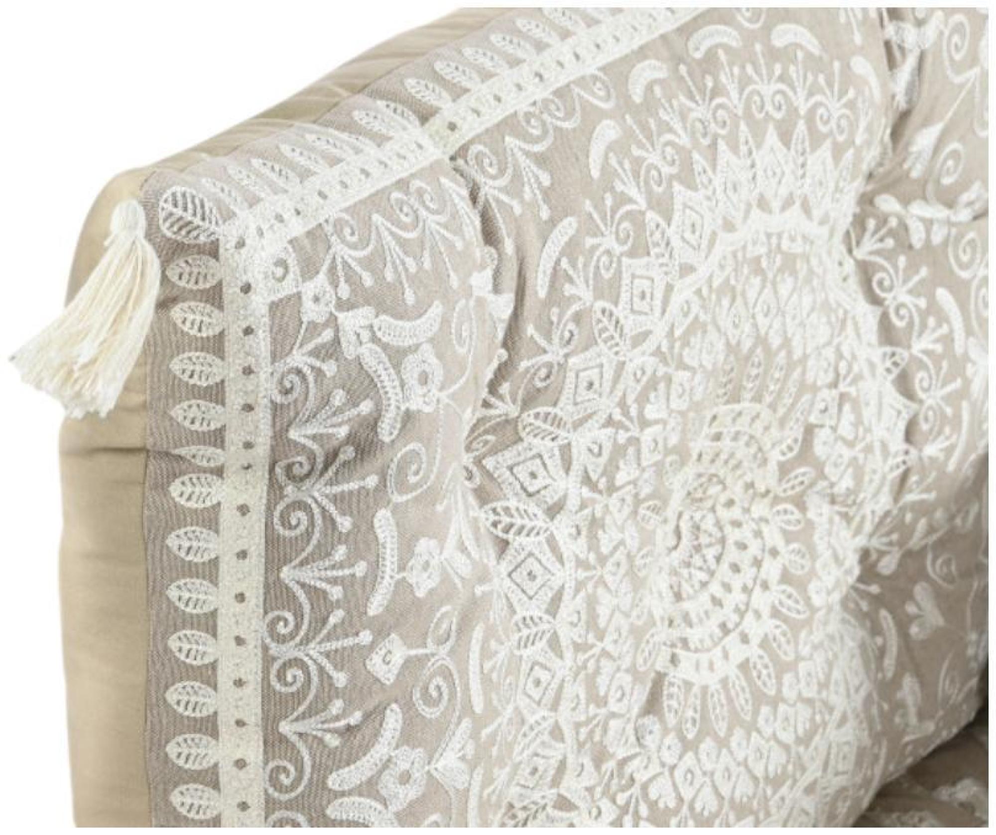 Product photograph of Beige Fabric 2 Seater Floor Cushion from Choice Furniture Superstore.