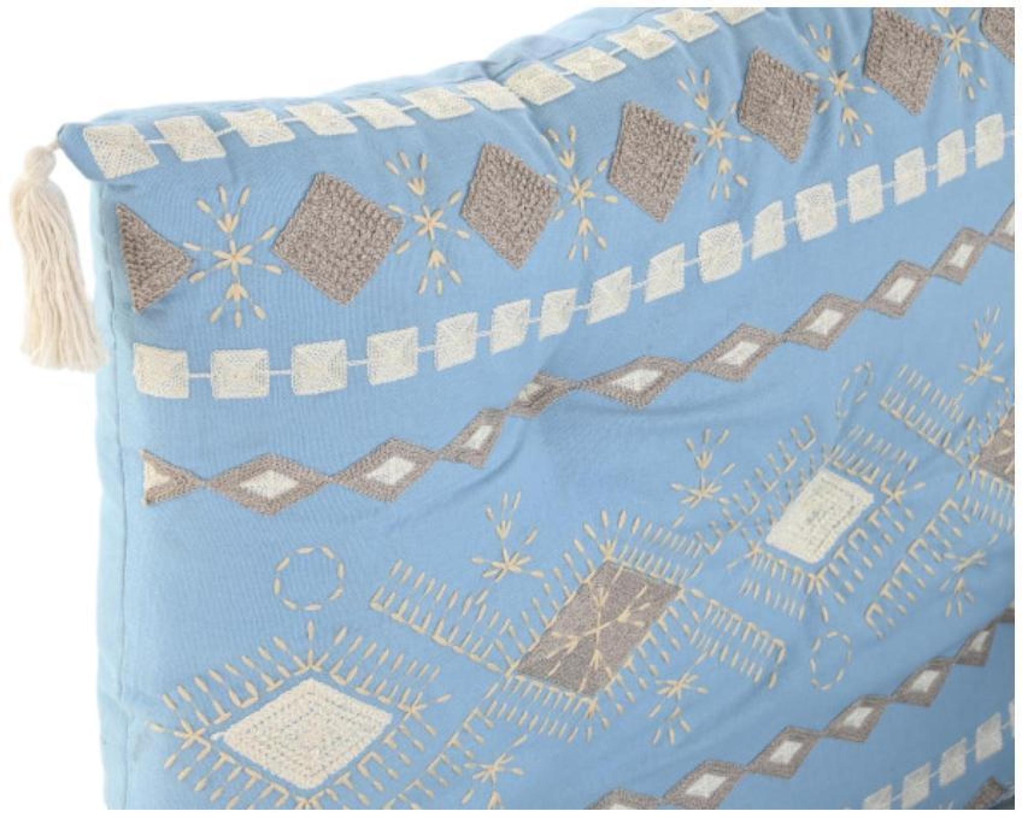 Product photograph of Sky Blue Fabric 2 Seater Floor Cushion from Choice Furniture Superstore.