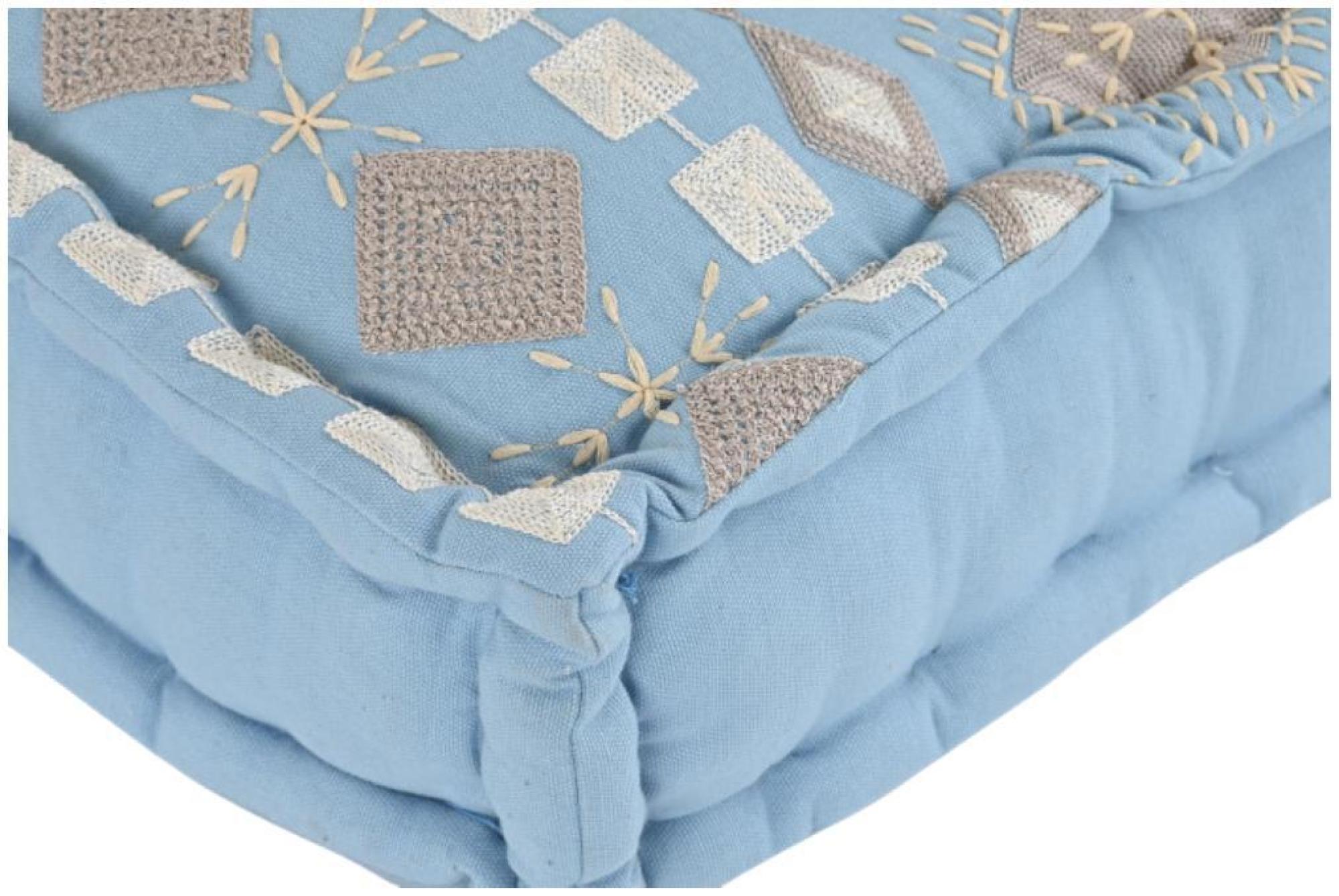 Product photograph of Sky Blue Fabric 2 Seater Floor Cushion from Choice Furniture Superstore.