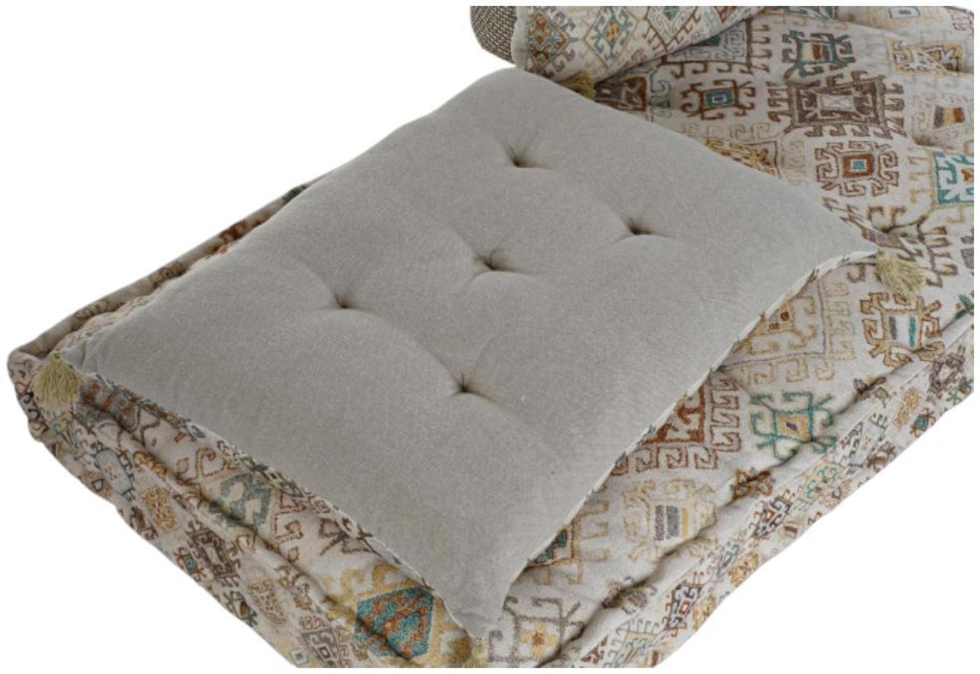 Product photograph of Sanki Beige Fabric 2 Seater Floor Cushion from Choice Furniture Superstore.