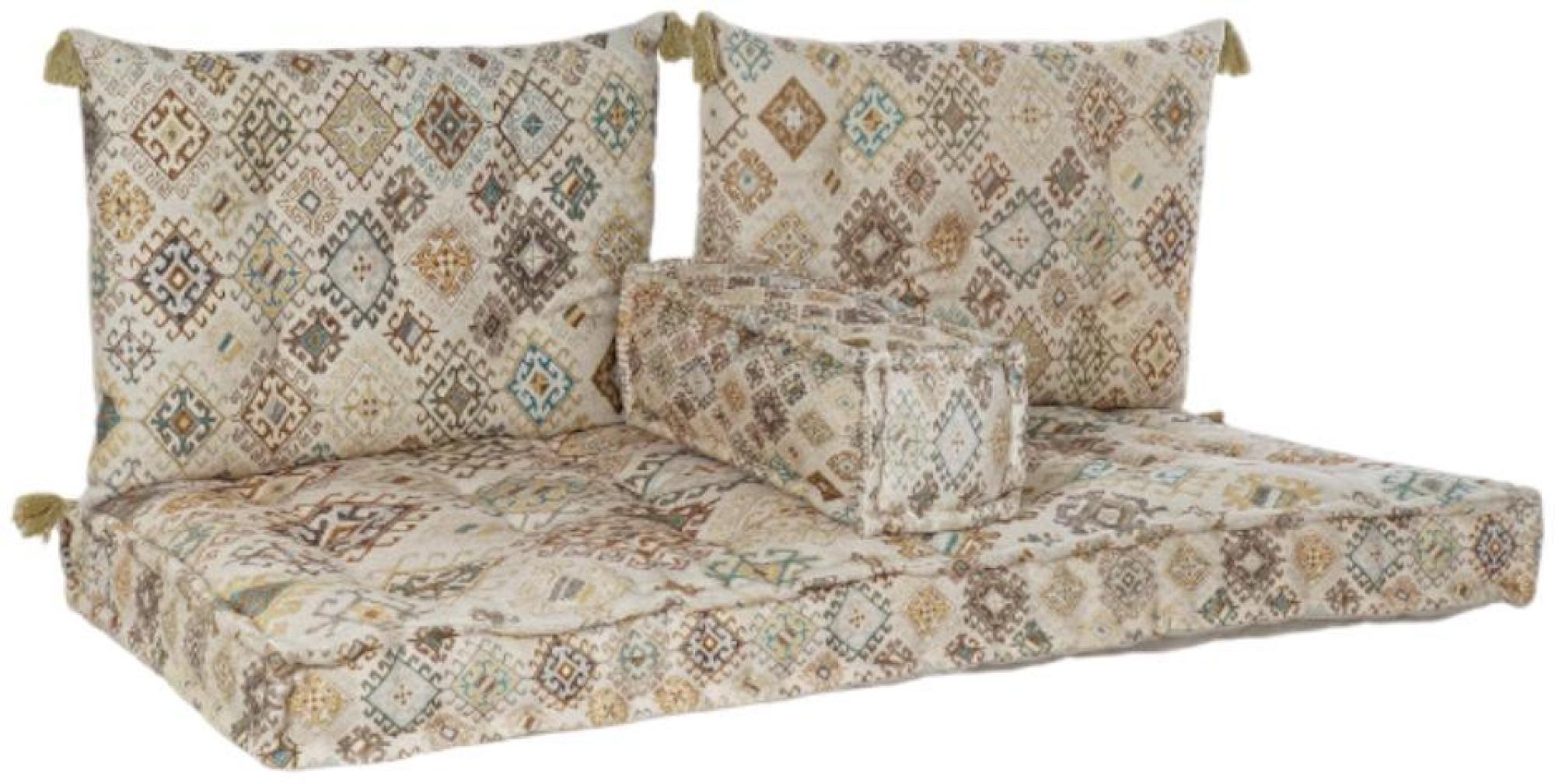 Product photograph of Sanki Beige Fabric 2 Seater Floor Cushion from Choice Furniture Superstore.