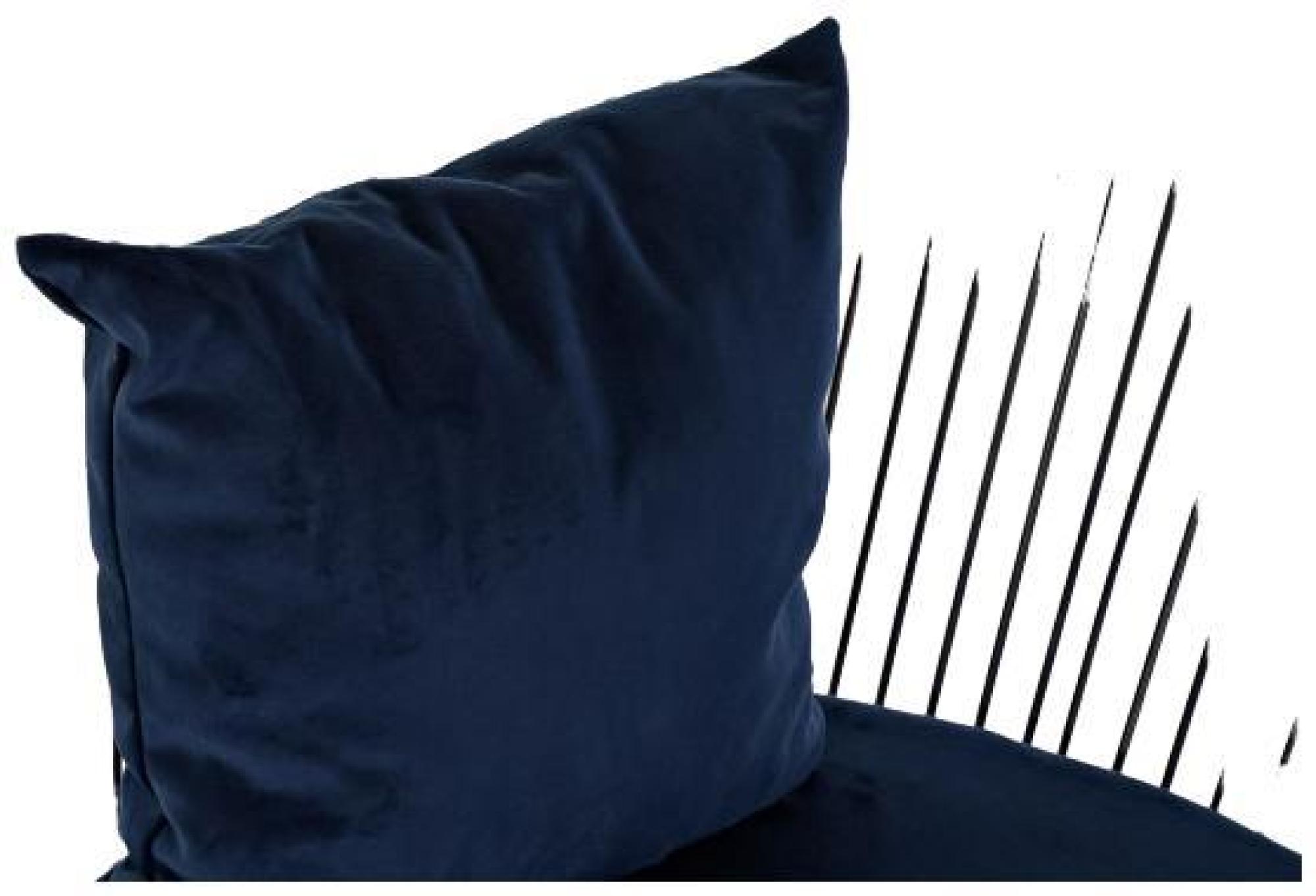 Product photograph of Navy Blue Fabric Accent Chair With Metal Frame from Choice Furniture Superstore.