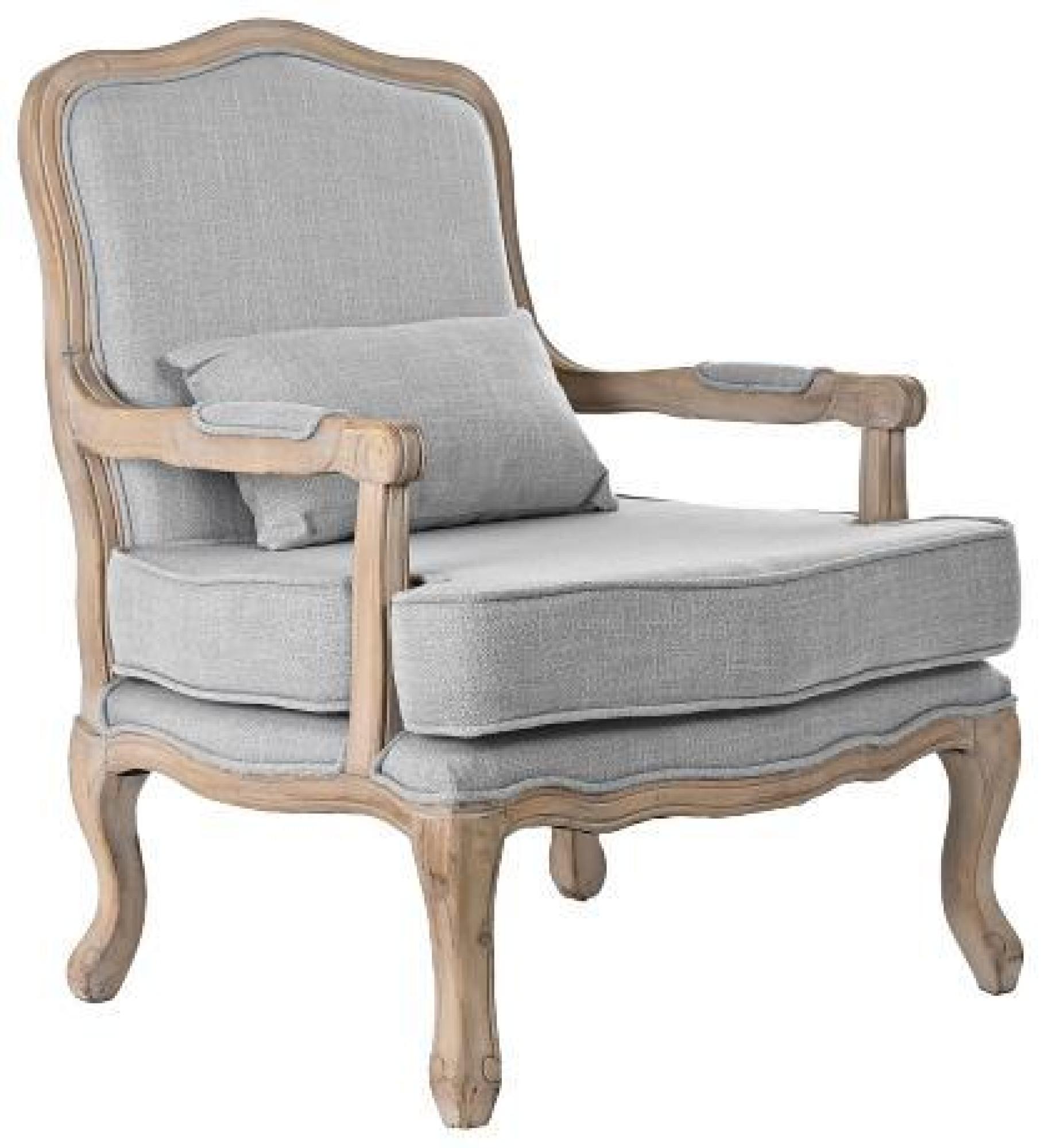 Product photograph of Artisan Light Grey Fabric Armchair from Choice Furniture Superstore.