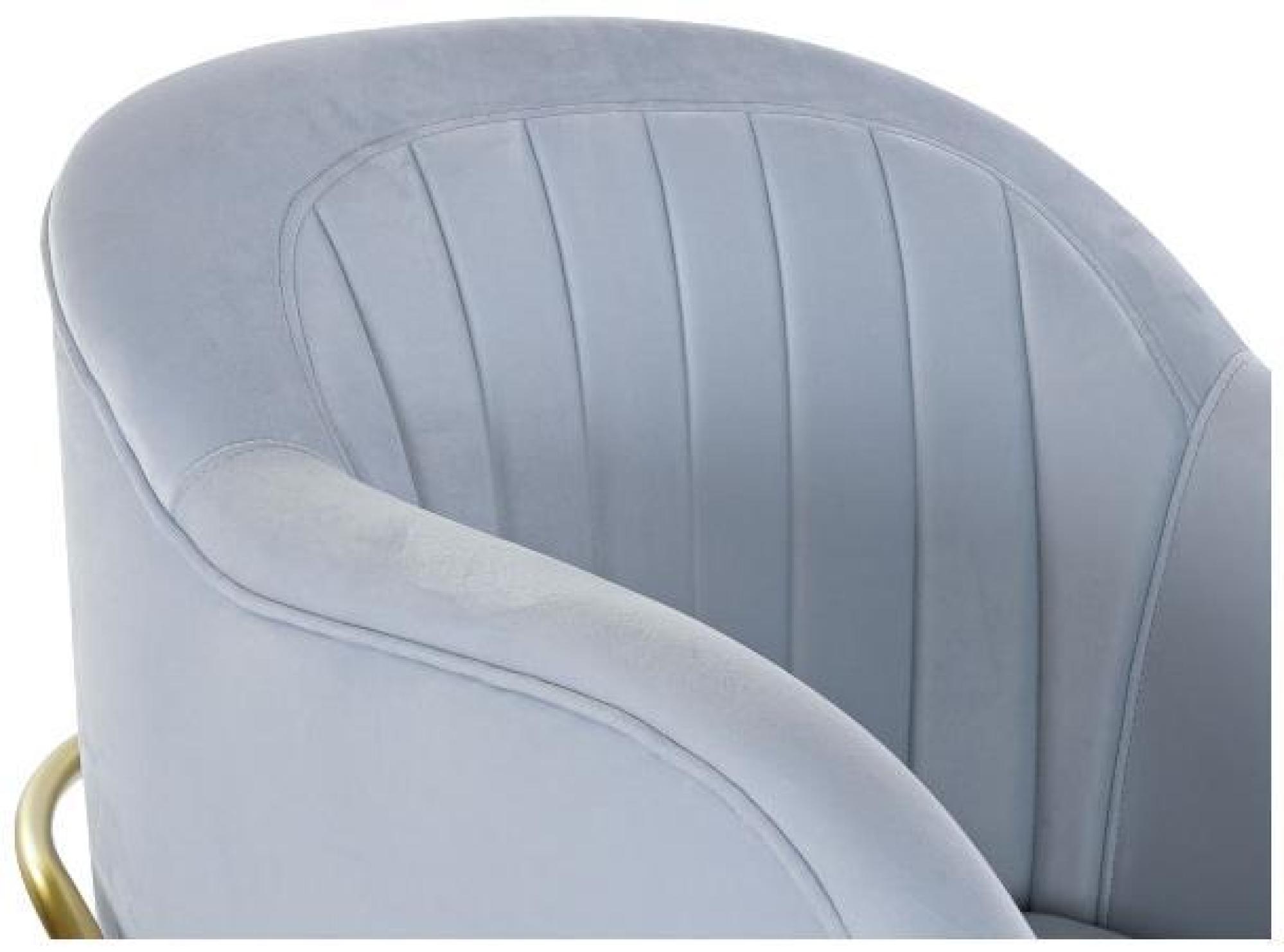 Product photograph of Sky Blue Fabric Armchair With Gold Legs from Choice Furniture Superstore.