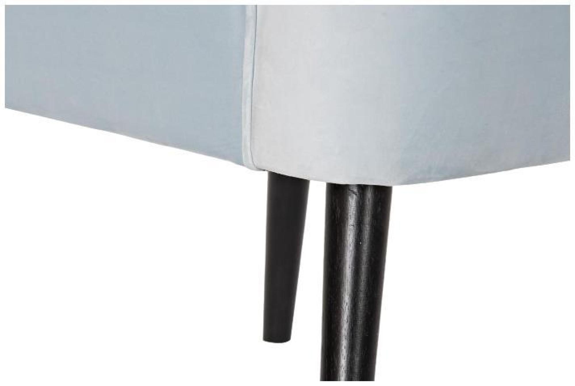 Product photograph of Sky Blue Fabric Armchair With Black Legs from Choice Furniture Superstore.