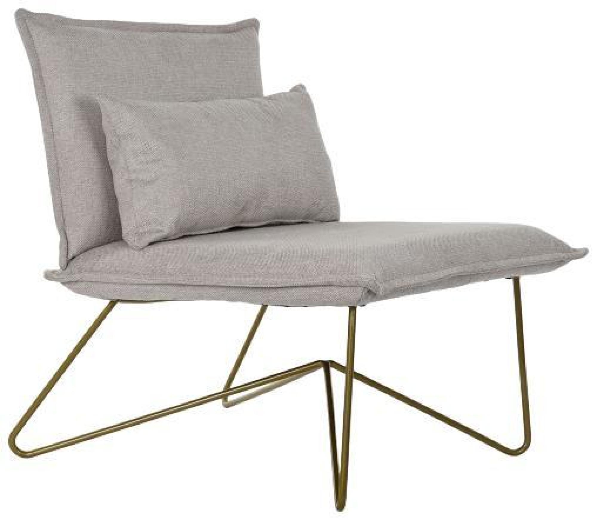 Product photograph of Terra Grey Fabric Lounge With Gold Hairpin Legs from Choice Furniture Superstore.