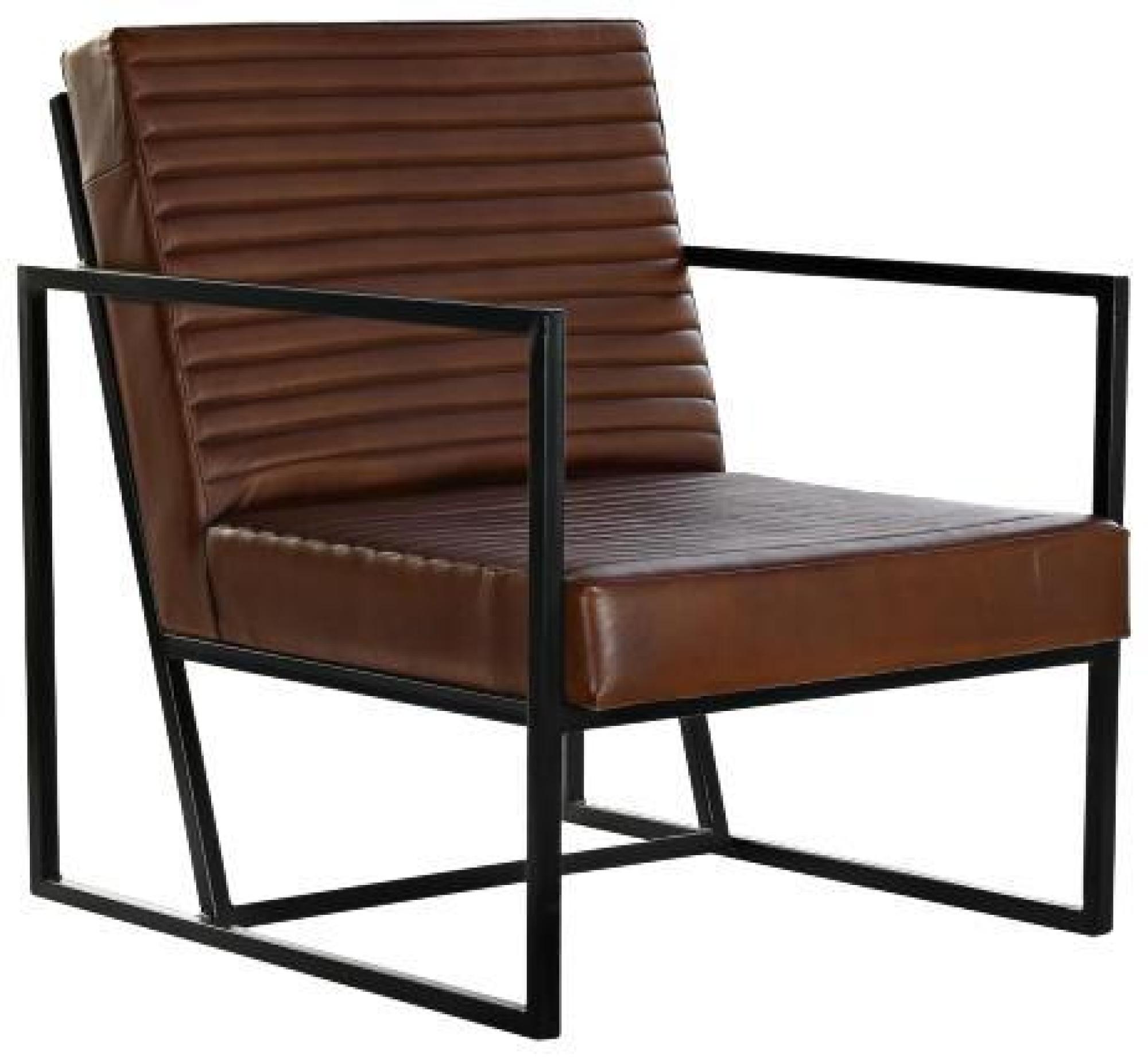 Product photograph of Brown And Black Leather Armchair from Choice Furniture Superstore.