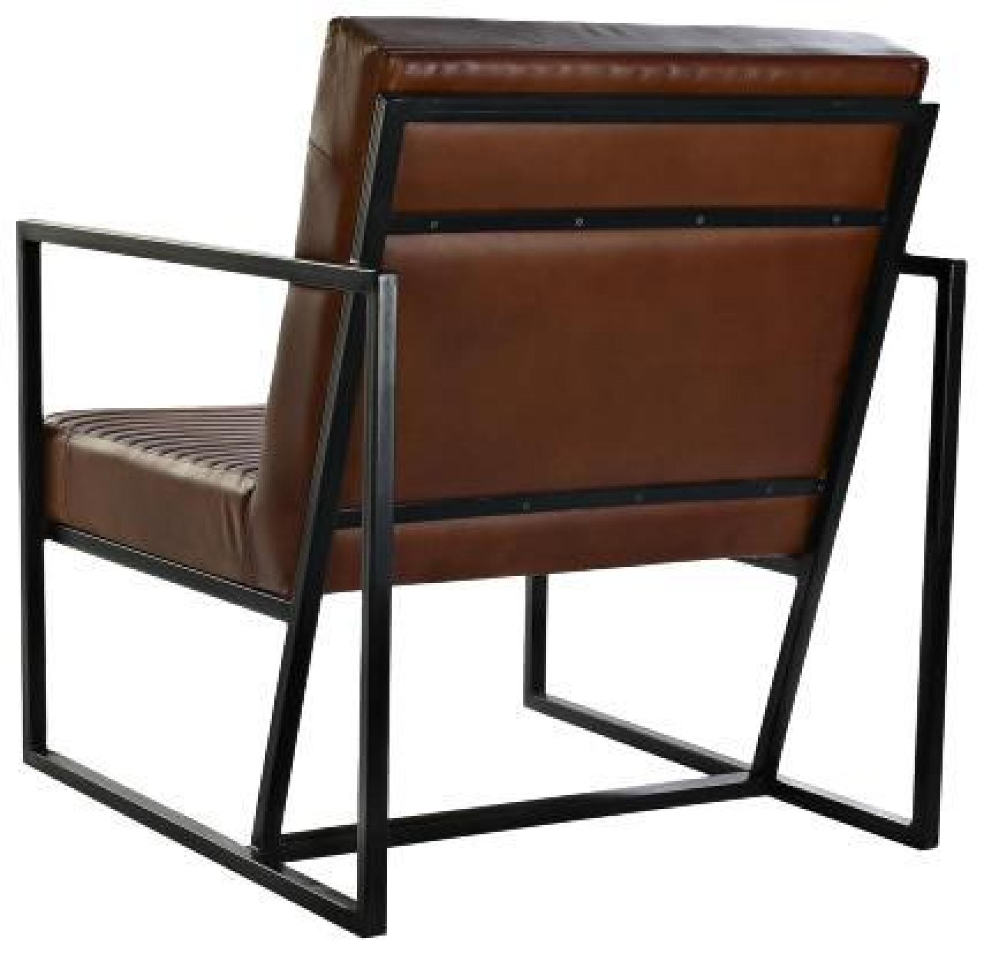 Product photograph of Brown And Black Leather Armchair from Choice Furniture Superstore.