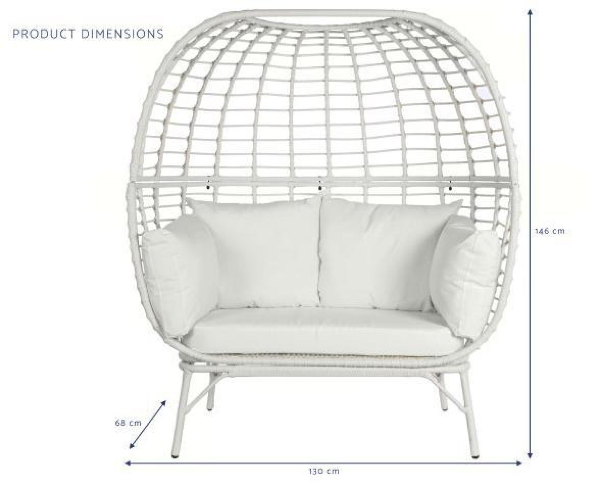 Product photograph of Garden White Rattan Armchair from Choice Furniture Superstore.