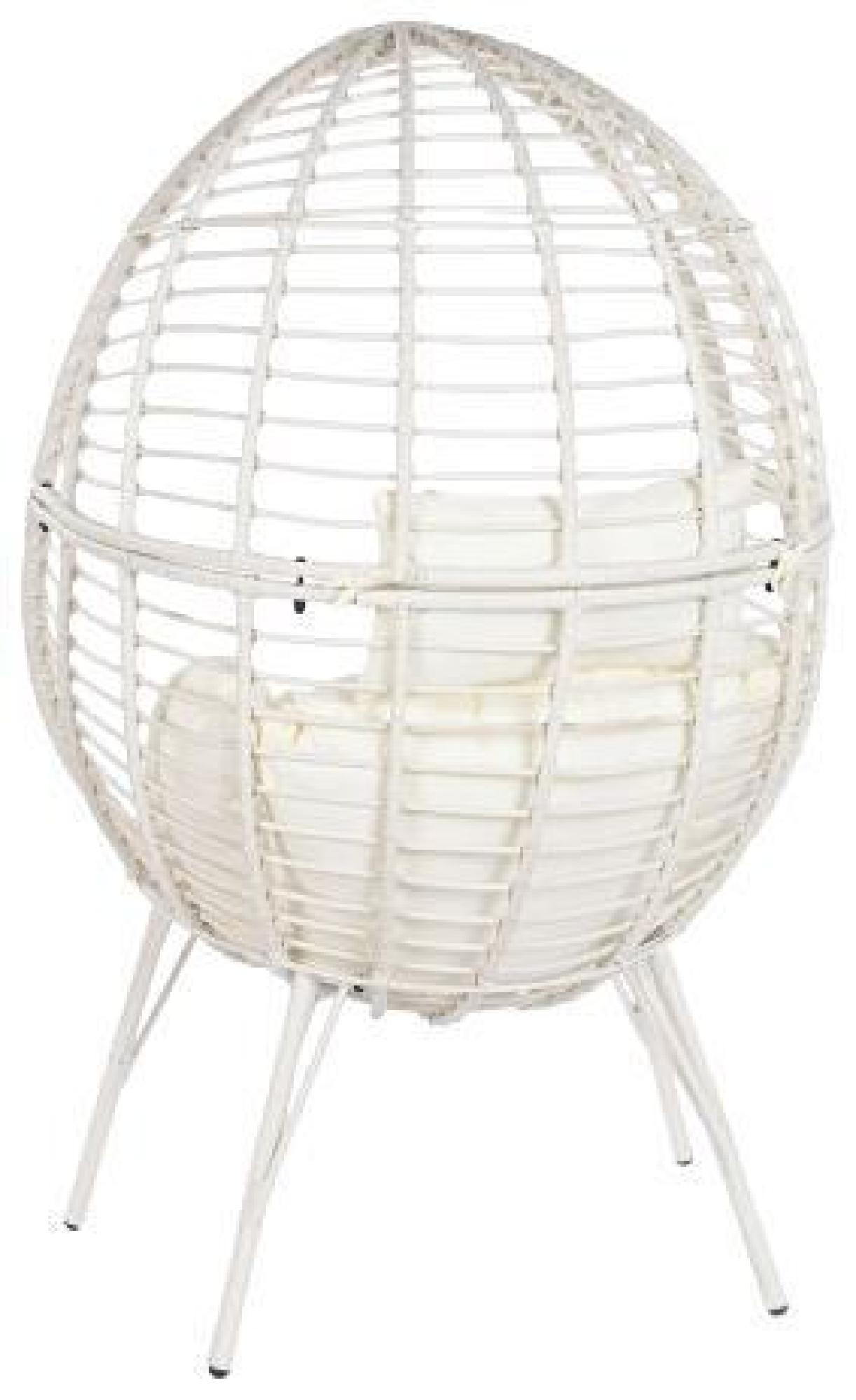 Product photograph of Garden White Rattan Hanging Chair from Choice Furniture Superstore.