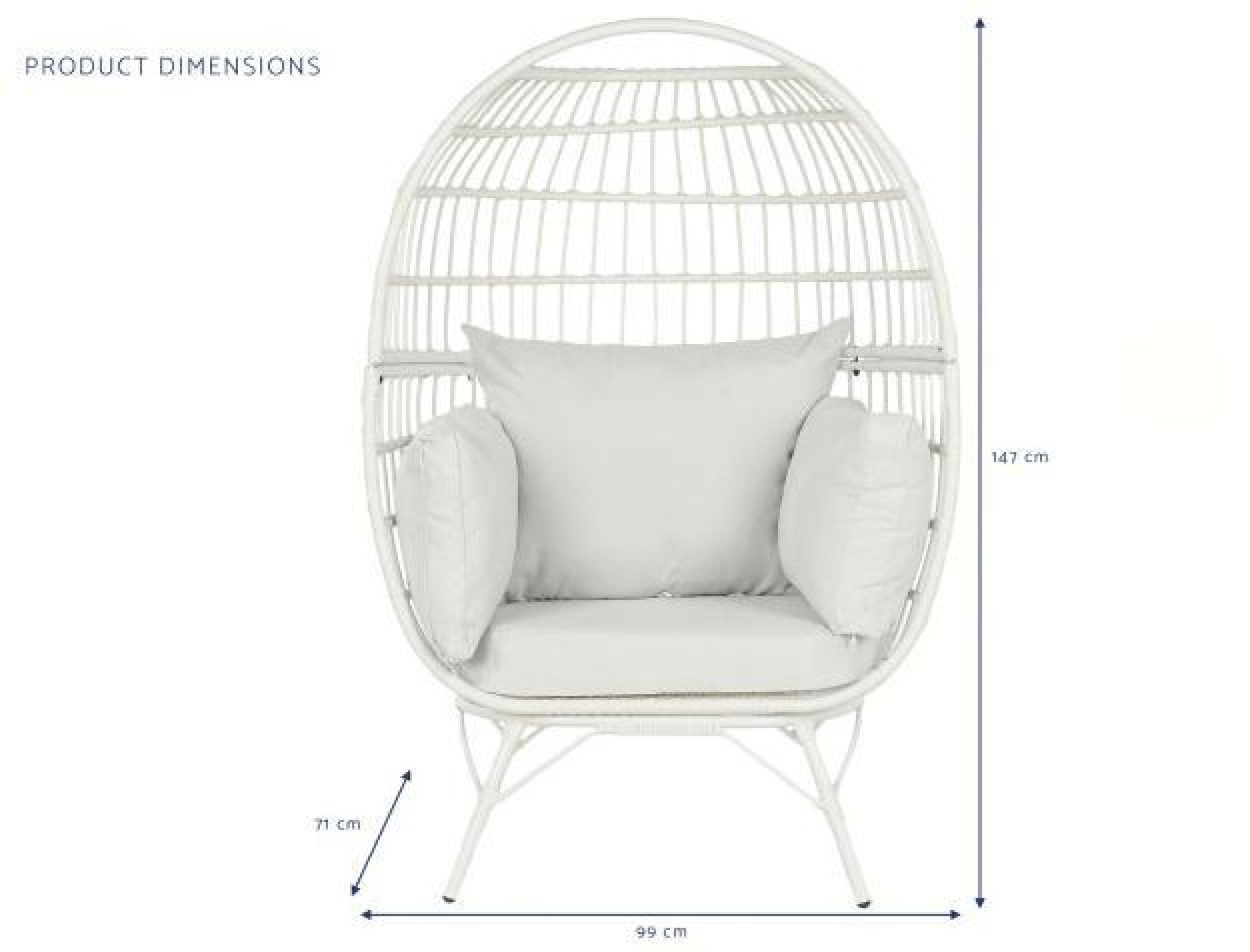 Product photograph of Garden White Wood Hanging Chair from Choice Furniture Superstore.