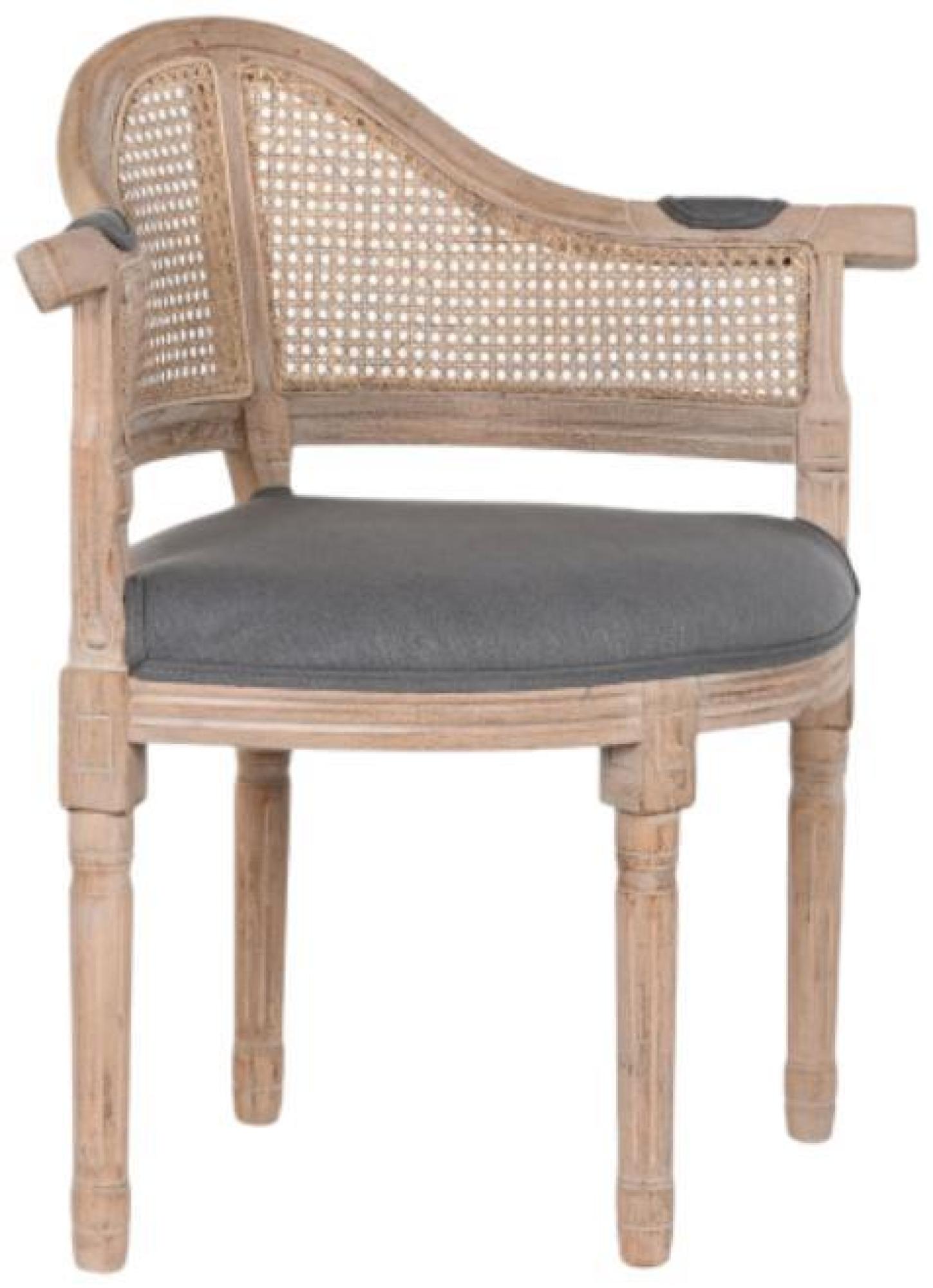 Product photograph of 2 X Traditional Wood And Dark Grey Fabric Chair from Choice Furniture Superstore.
