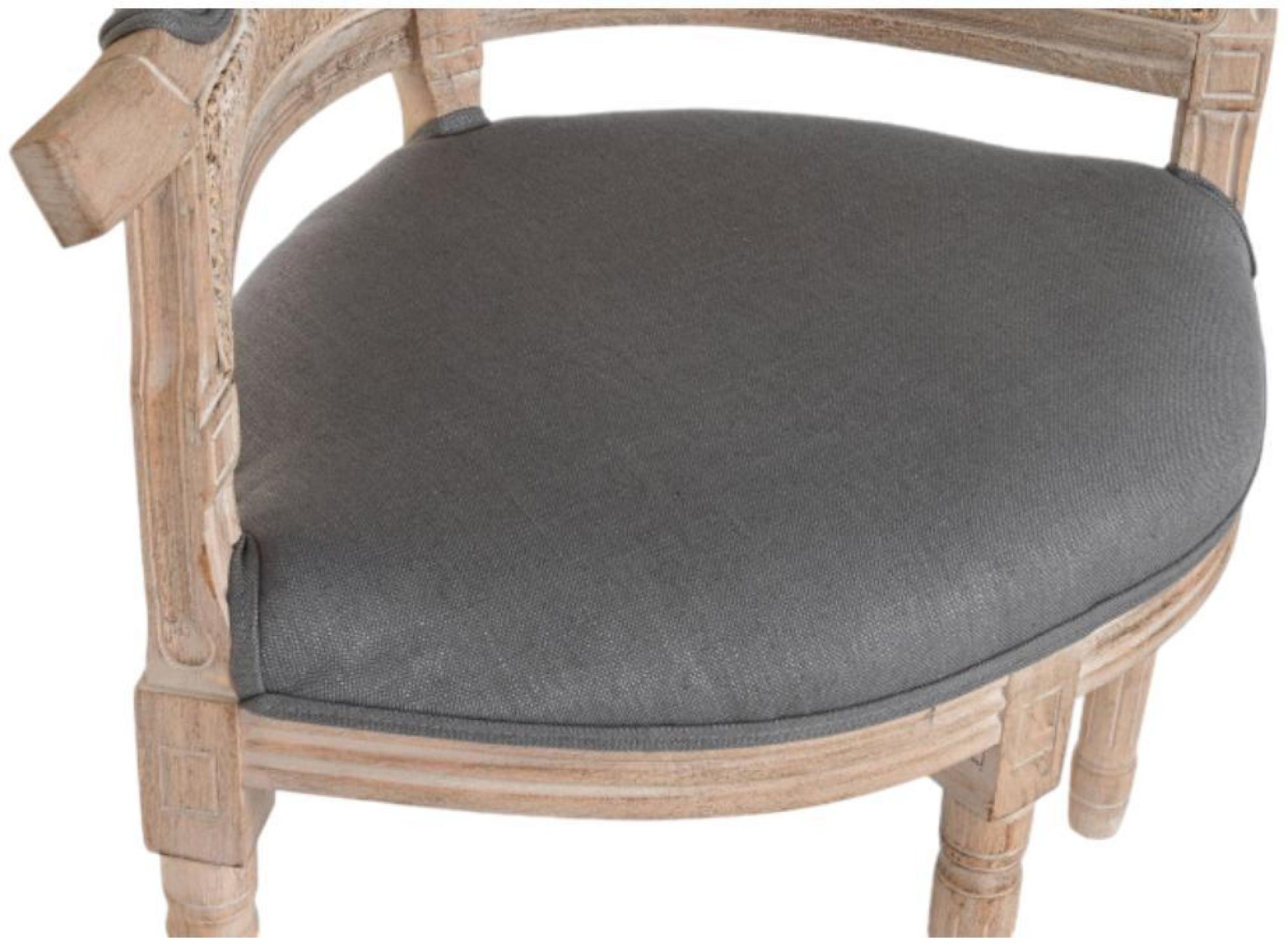 Product photograph of 2 X Traditional Wood And Dark Grey Fabric Chair from Choice Furniture Superstore.