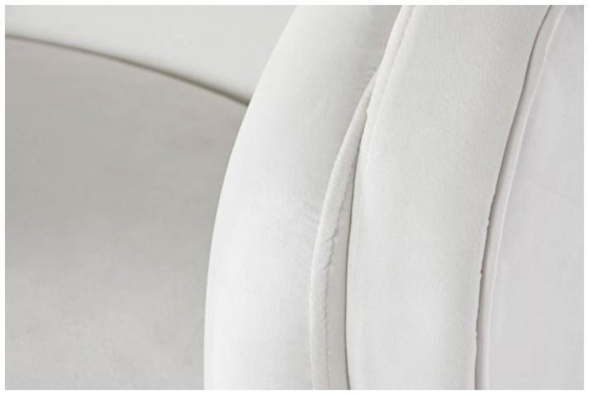 Product photograph of White And Natural Fabric Armchair from Choice Furniture Superstore.