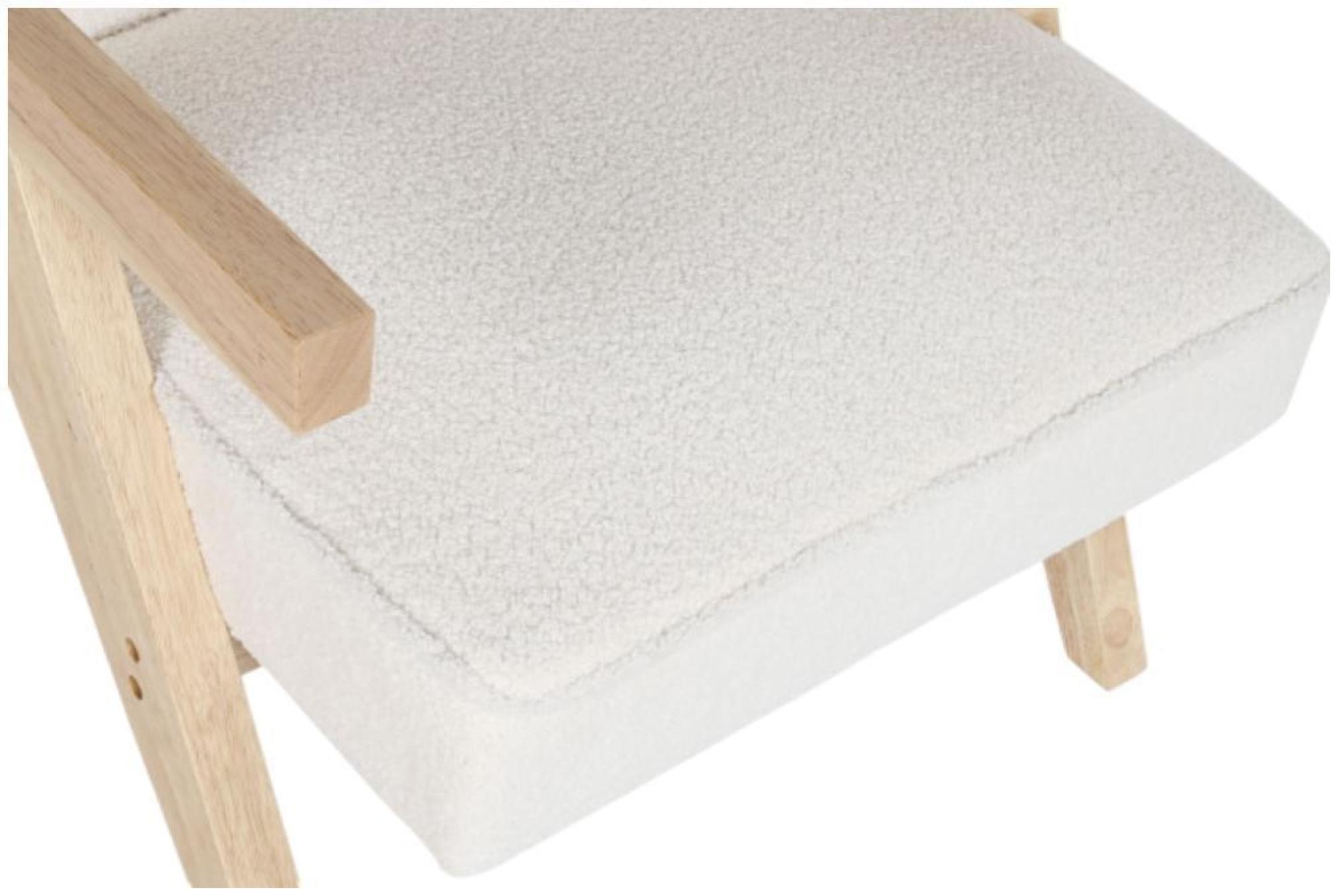 Product photograph of Sixties White Fabric Armchair from Choice Furniture Superstore.