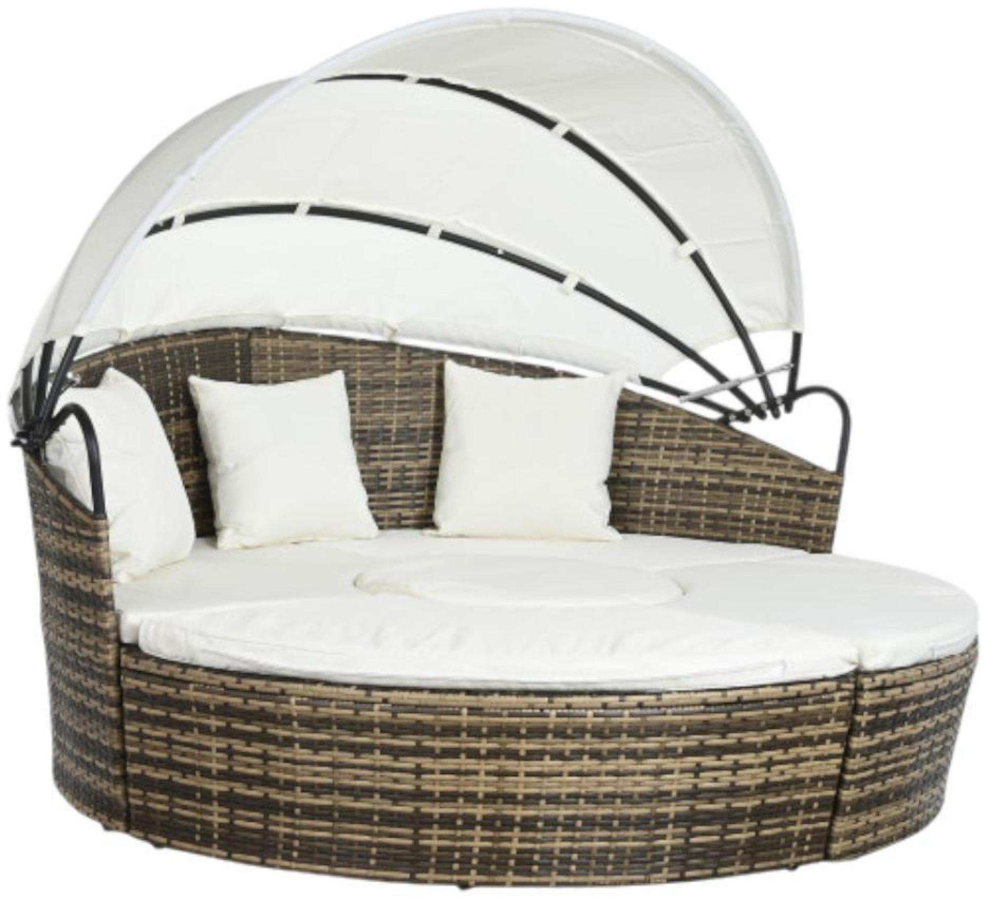 Product photograph of Garden Beige Fabric Outdoor Daybed from Choice Furniture Superstore.